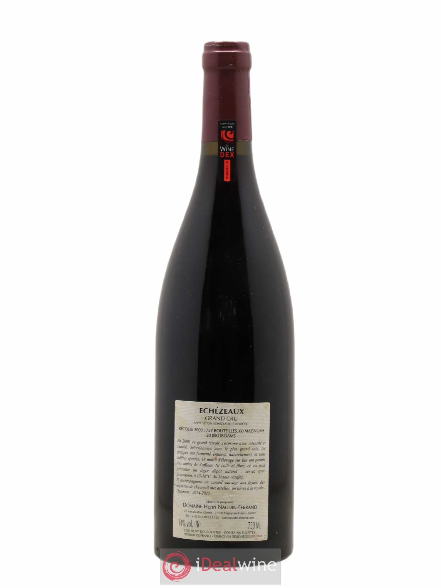 Echezeaux Grand Cru Naudin-Ferrand (Domaine) 2009 - Lot de 1 bouteille - 1
