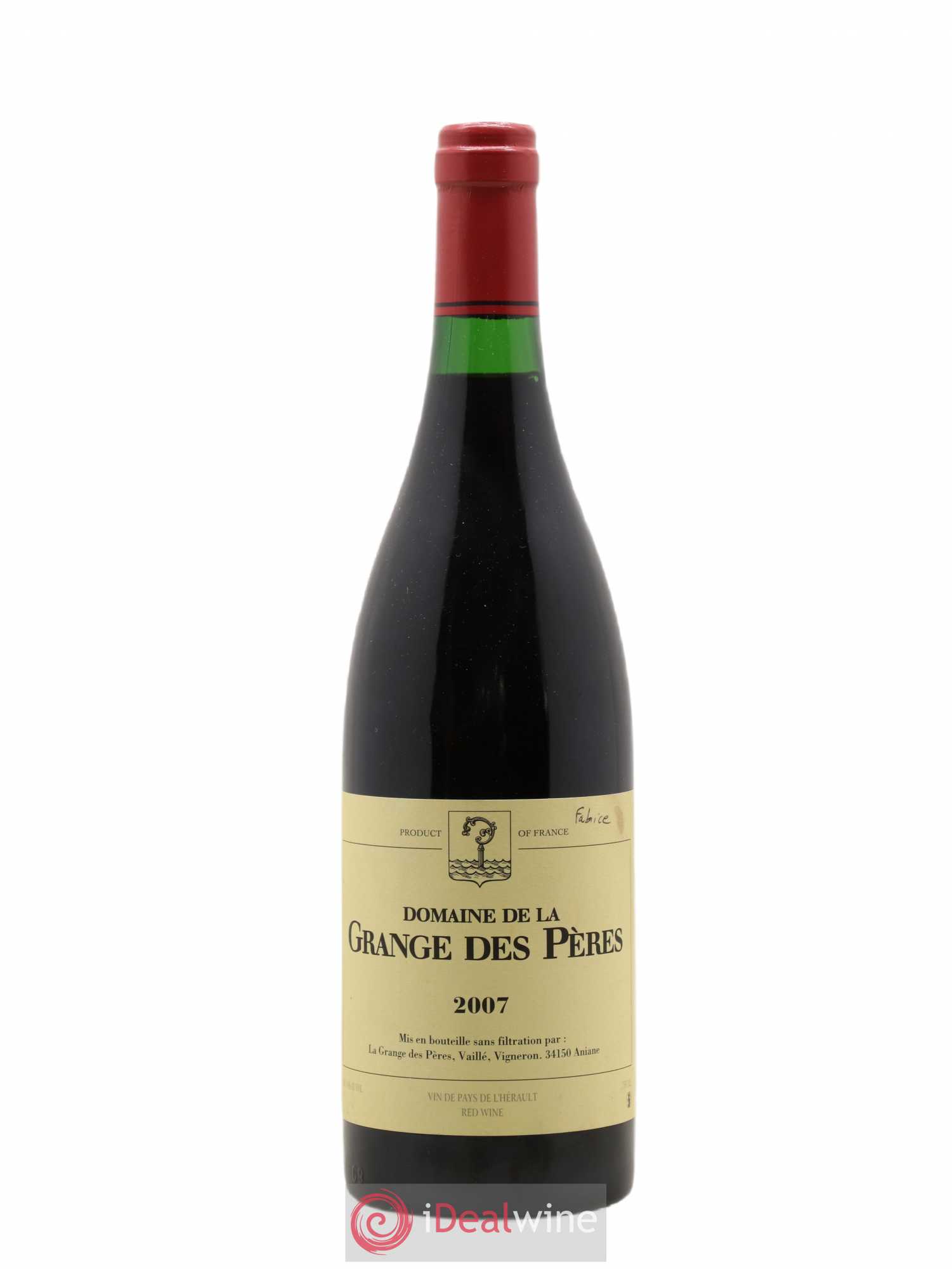 Pays d'Hérault Grange des Pères Laurent Vaillé 2007 - Lot de 1 bouteille - 0