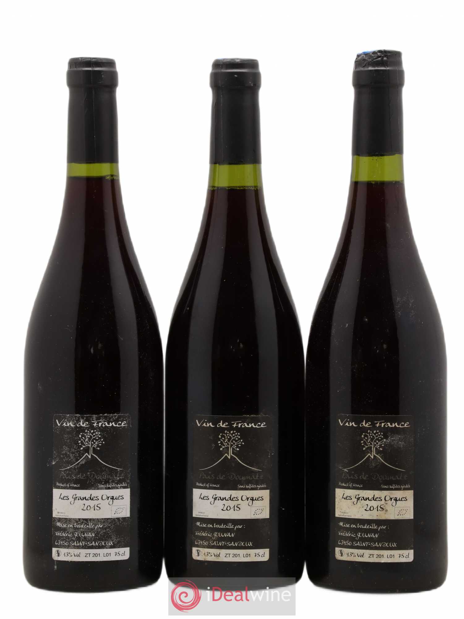 Vin de France Les Grandes Orgues Vignoble de l'Arbre Blanc 2015 - Lot de 3 bouteilles - 1