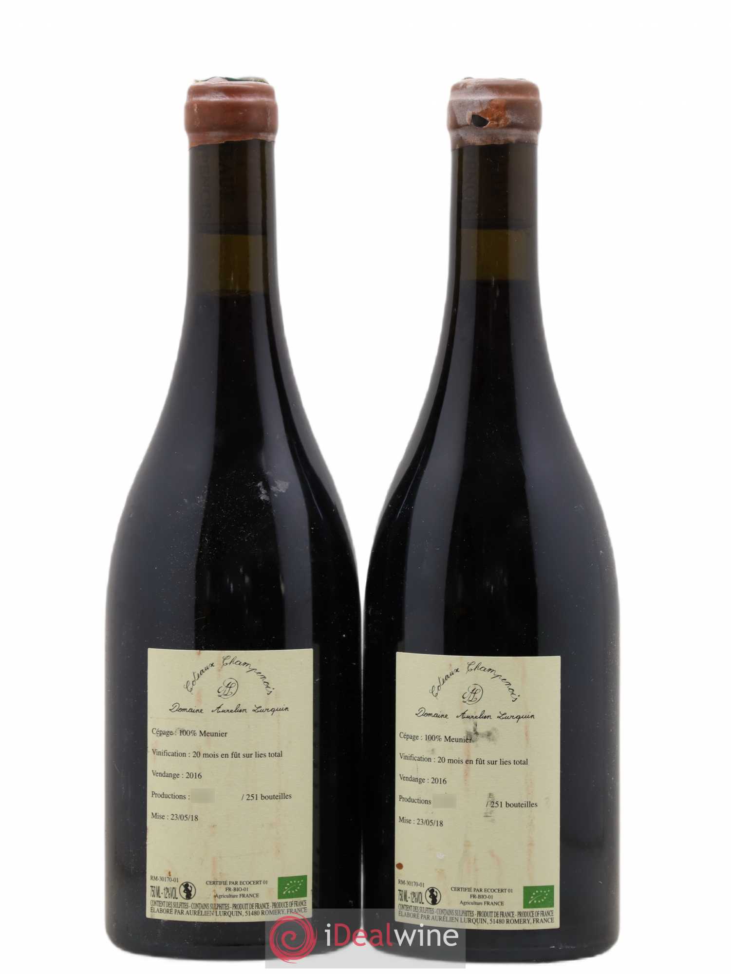 Coteaux Champenois Aurélien Lurquin 2016 - Lot de 2 bouteilles - 1
