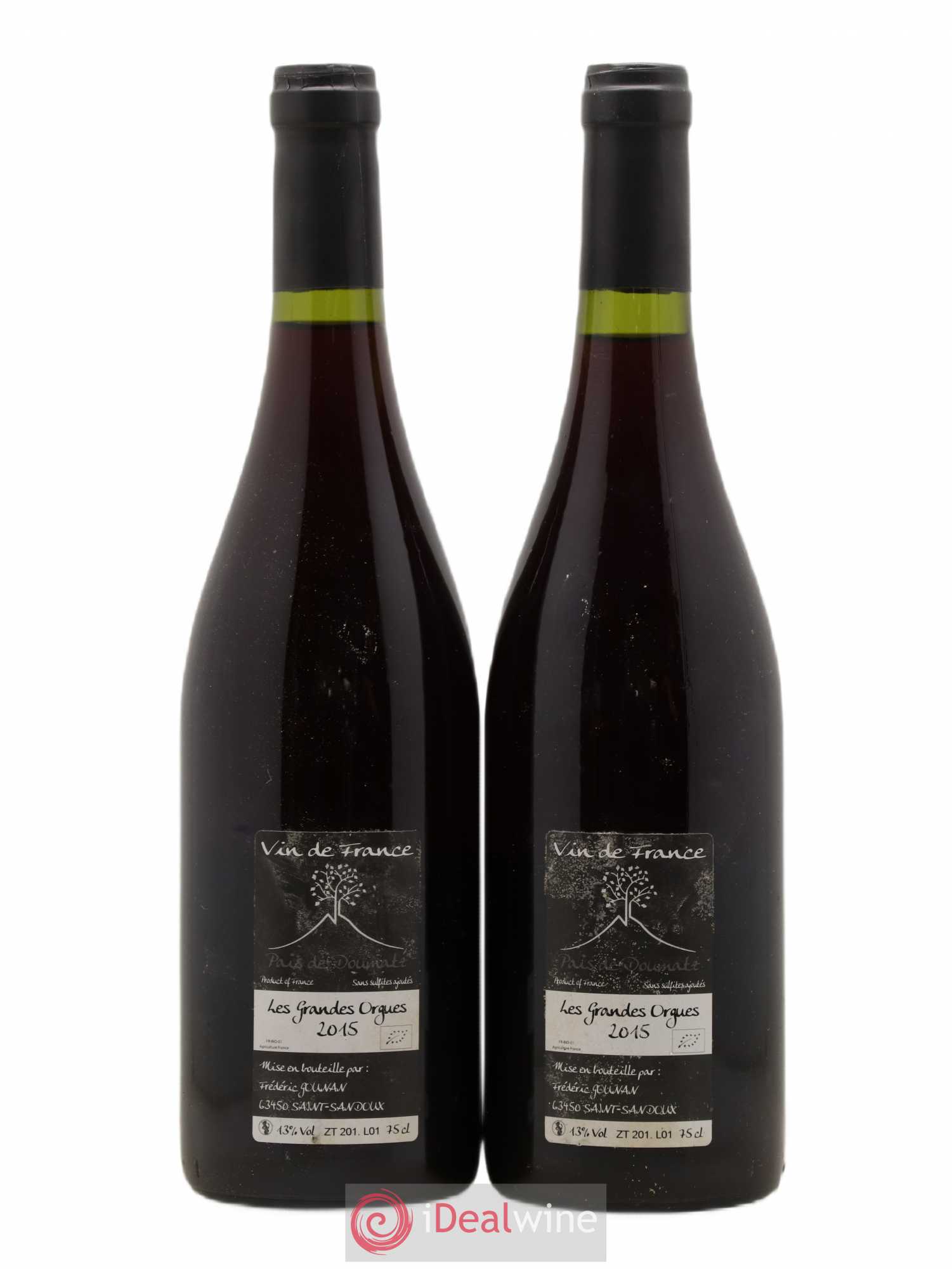 Vin de France Les Grandes Orgues Vignoble de l'Arbre Blanc 2015 - Lot de 2 bouteilles - 1