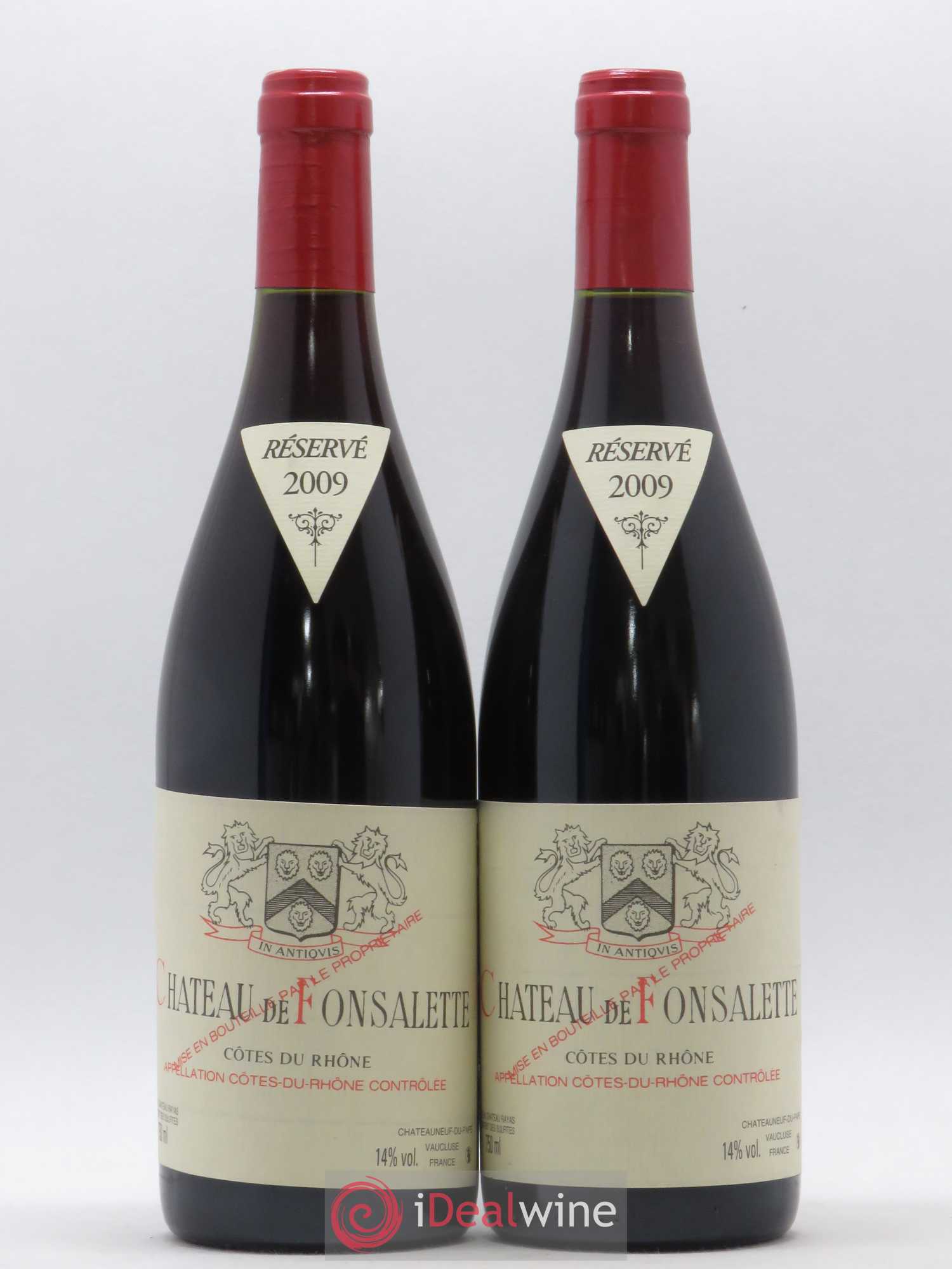 Côtes-du-Rhône Château de Fonsalette Emmanuel Reynaud 2009 - Lot de 2 bouteilles - 0