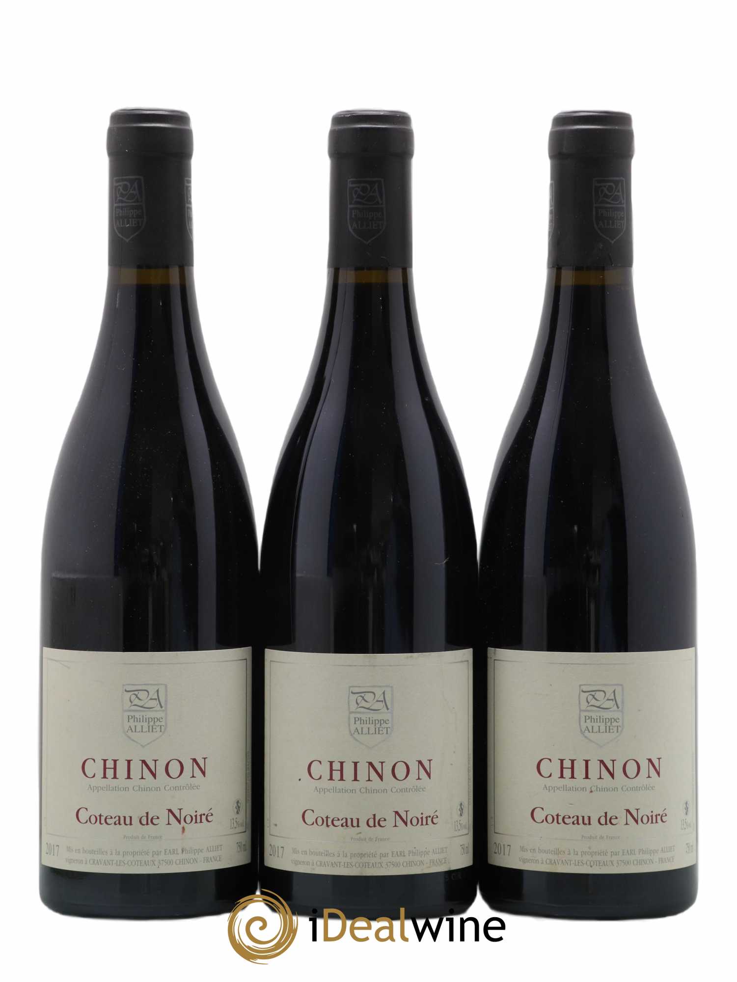 Chinon Coteau de Noiré Philippe Alliet 2017 - Lot de 3 bouteilles - 0