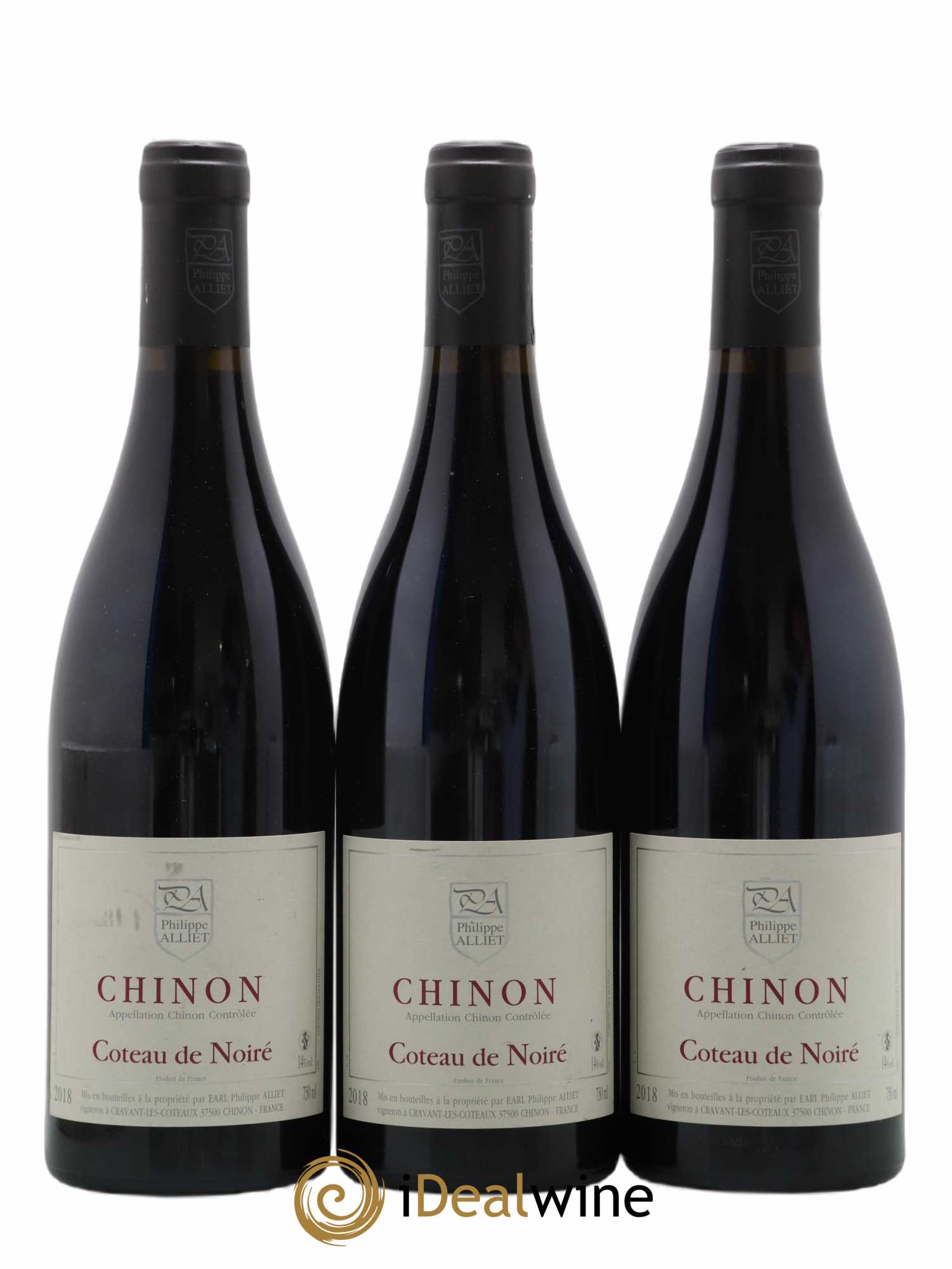 Chinon Coteau de Noiré Philippe Alliet 2018 - Lot de 3 bouteilles - 0