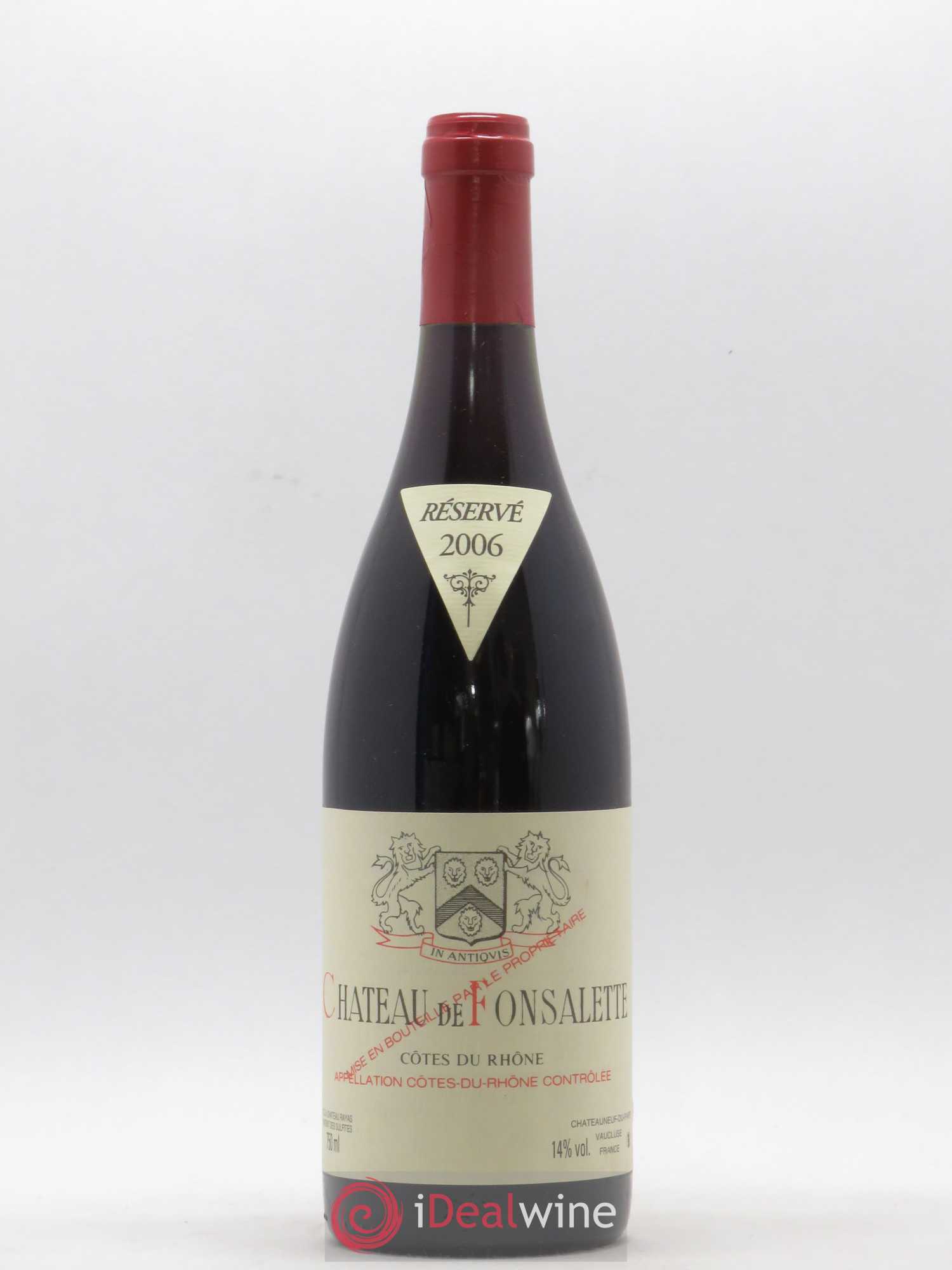 Côtes-du-Rhône Château de Fonsalette Emmanuel Reynaud 2006 - Lot de 1 bouteille - 0