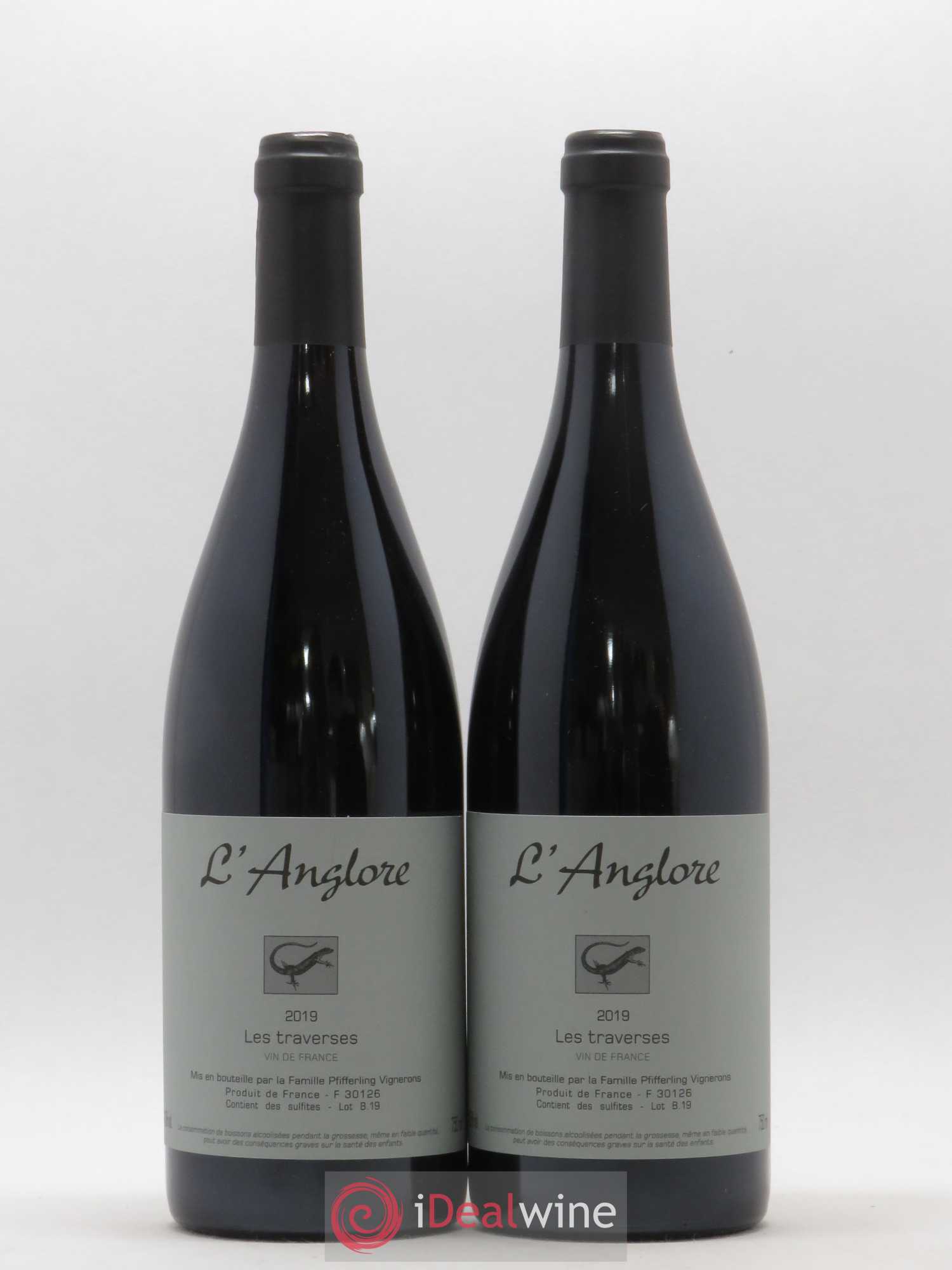 Vin de France Les Traverses L'Anglore 2019 - Lot de 2 bouteilles - 0