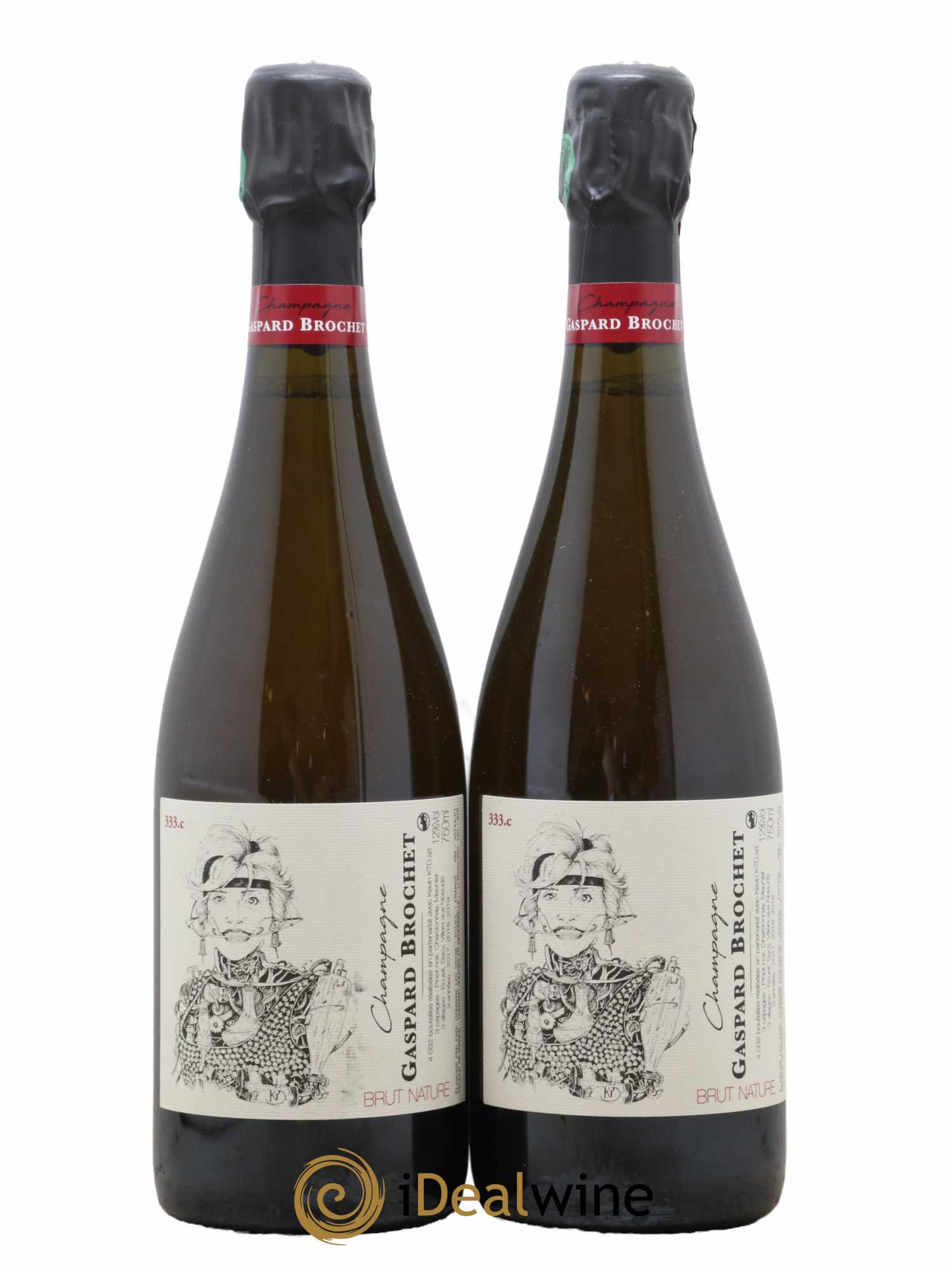 Champagne Brut Nature 333C Gaspard Brochet - Lot de 2 bouteilles - 0