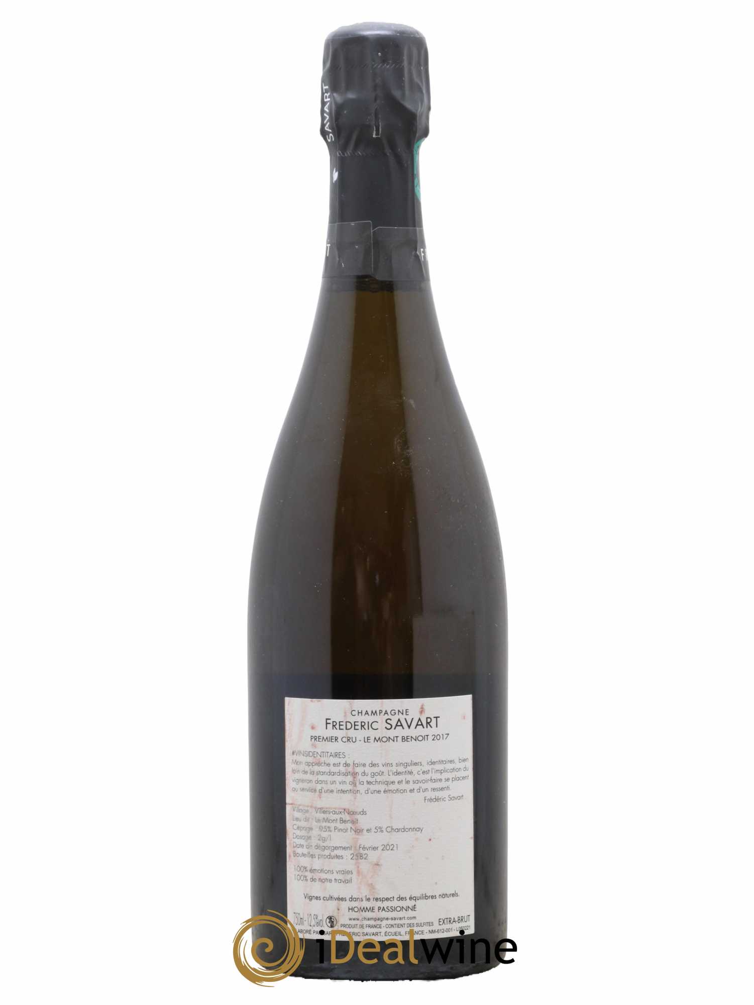 Le Mont Benoit 1er Cru Extra-Brut Vieille Vigne Savart 2017 - Lot de 1 bouteille - 1