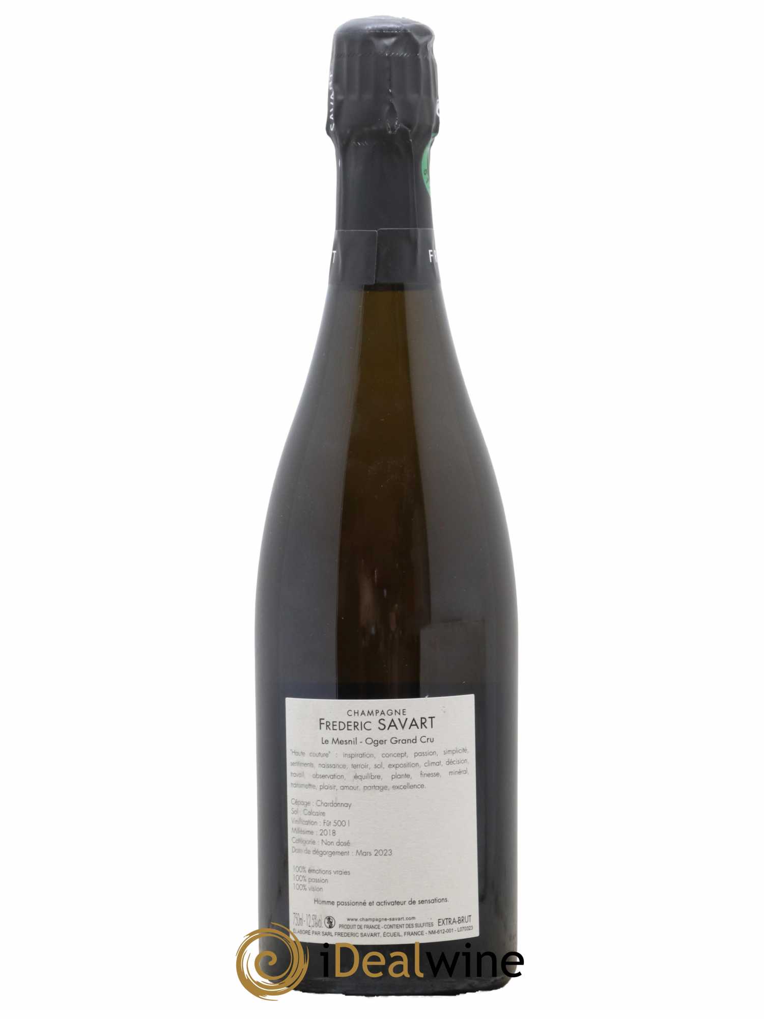 Haute Couture Le Mesnil sur Oger Extra-Brut Savart 2018 - Lot de 1 bouteille - 1