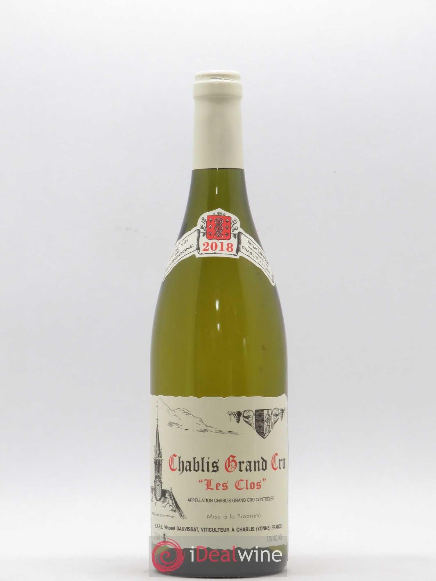 Chablis Grand Cru Les Clos Vincent Dauvissat (Domaine) 2018 - Lot de 1 bouteille - 0