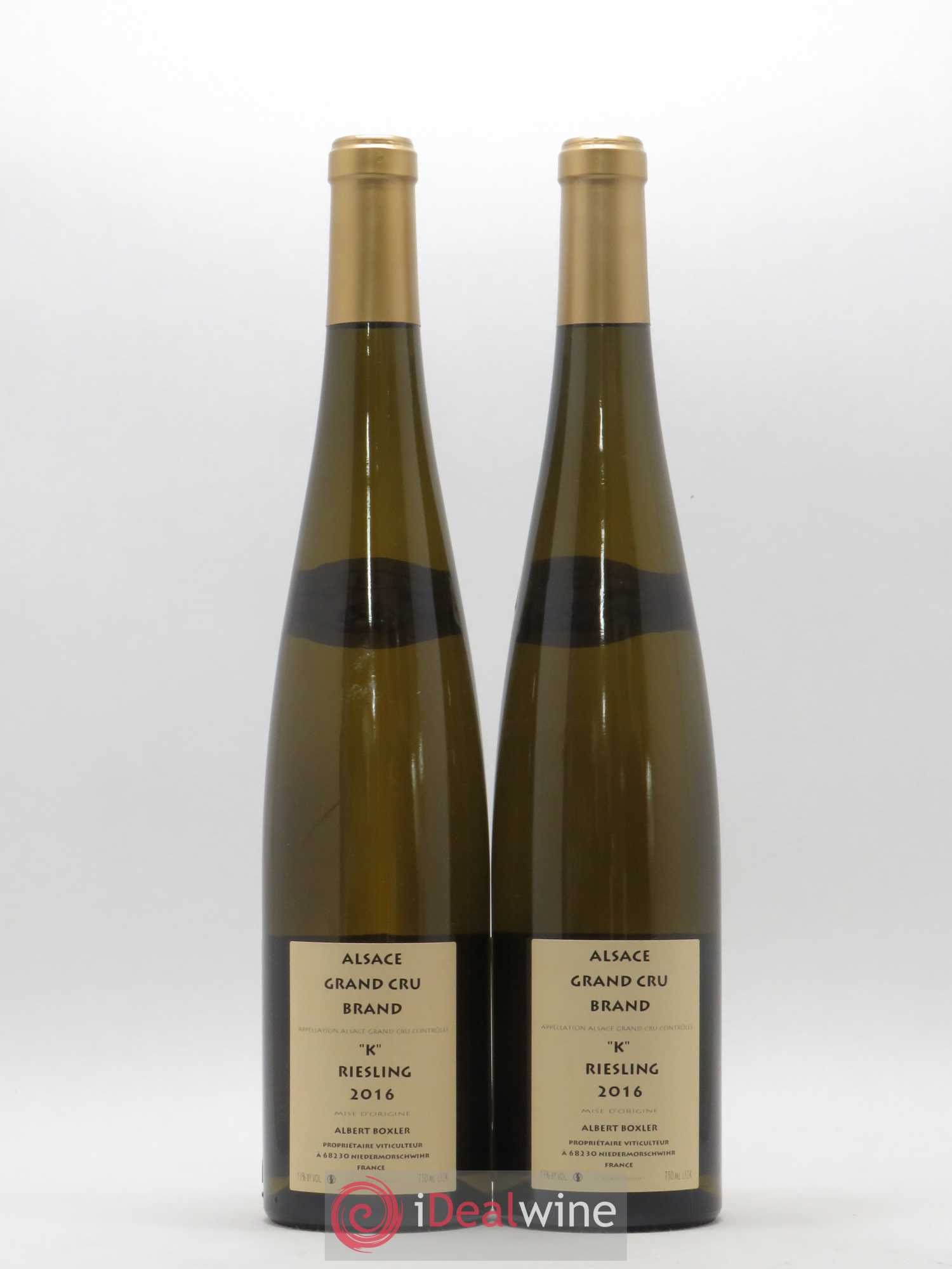 Alsace Riesling Grand Cru Brand K Albert Boxler 2016 - Lot de 2 bouteilles - 1