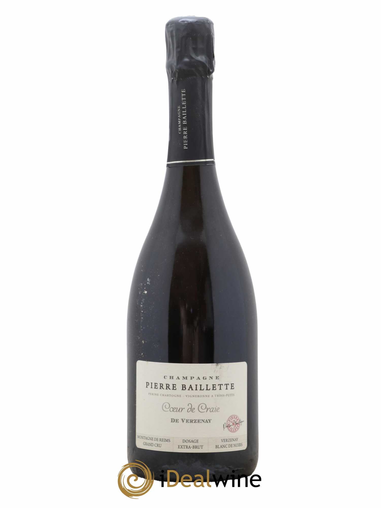 Champagne Blanc de Noirs Coeur de Craie de Verzenay Pierre Baillette - Lot de 1 bouteille - 0