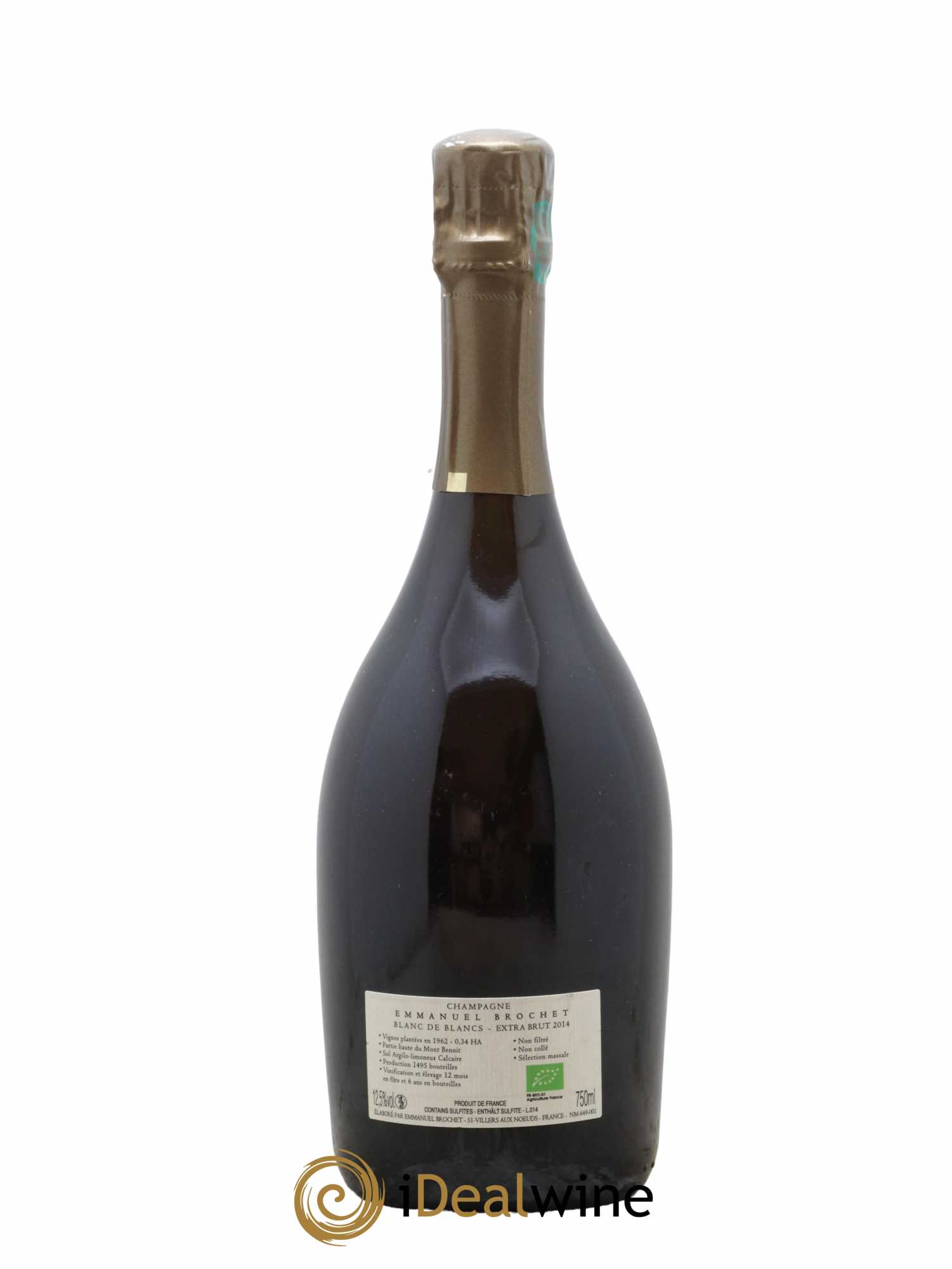 Blanc de Blancs Extra-Brut Les Hauts Chardonnays Emmanuel Brochet 2014 - Lot de 1 bouteille - 1