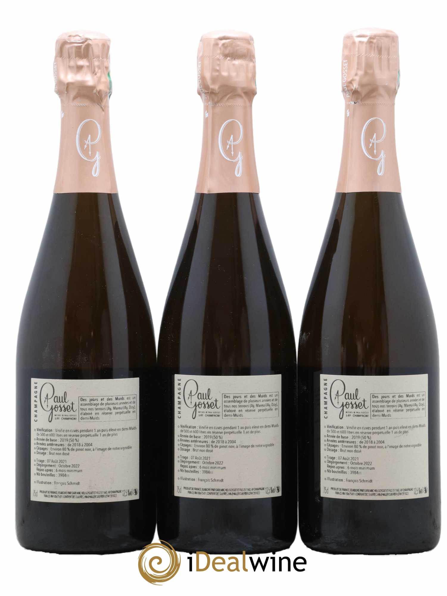 Des Jours et Des Muids Paul Gosset - Lot de 3 bouteilles - 1