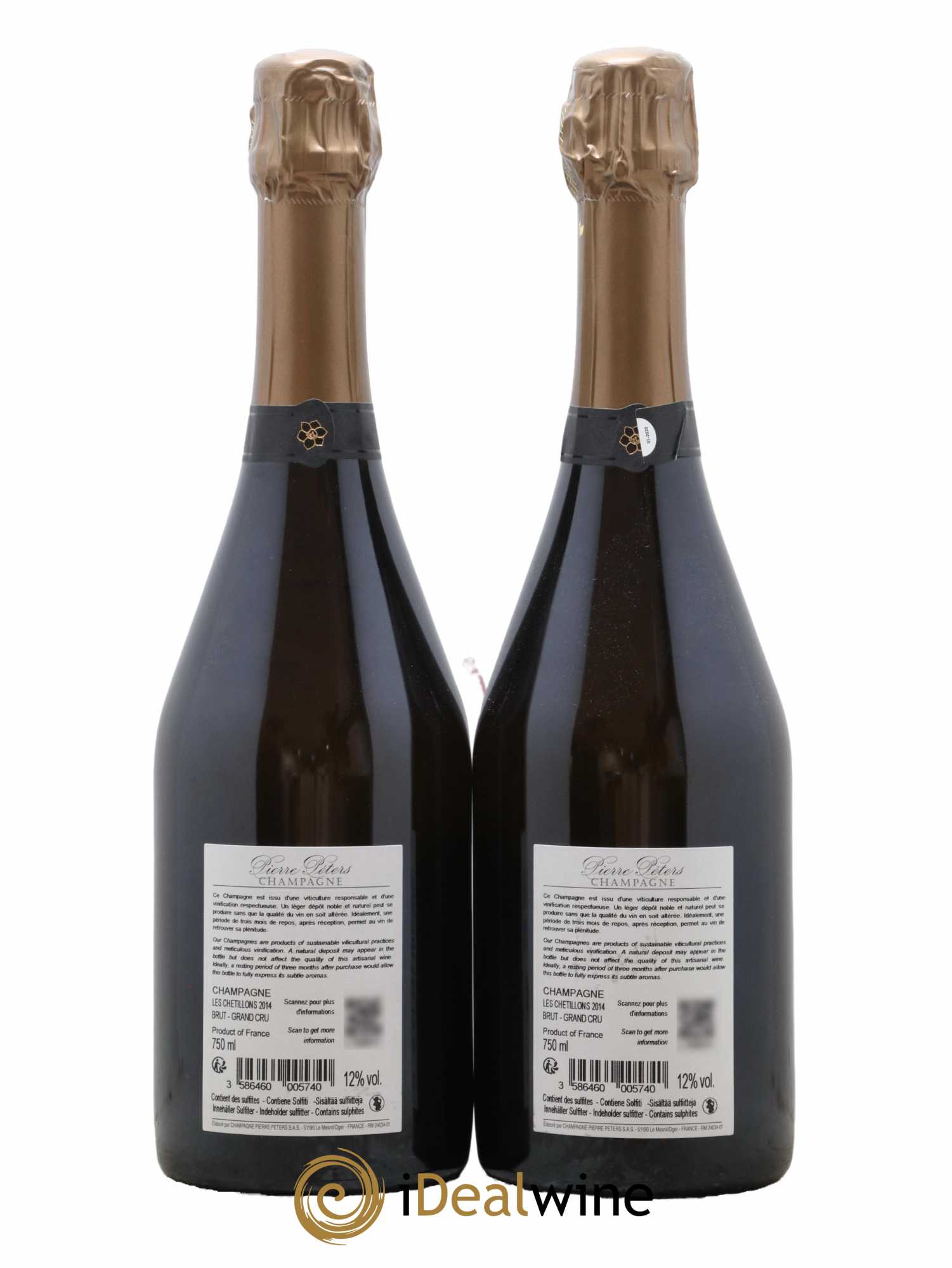 Cuvée Spéciale les Chétillons Blanc de Blancs Brut Pierre Péters 2014 - Lotto di 2 bottiglie - 1