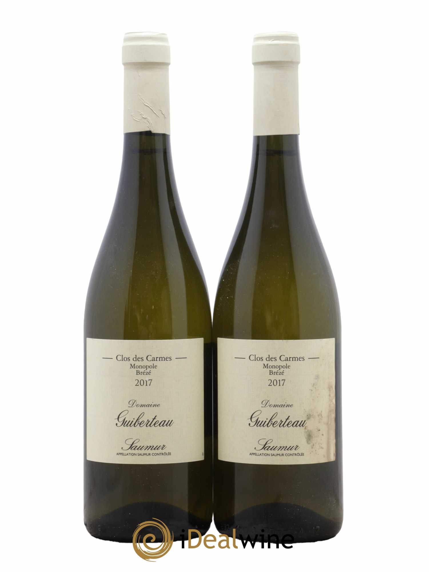 Saumur Brézé Clos des Carmes Domaine Guiberteau 2017 - Lot de 2 bouteilles - 0