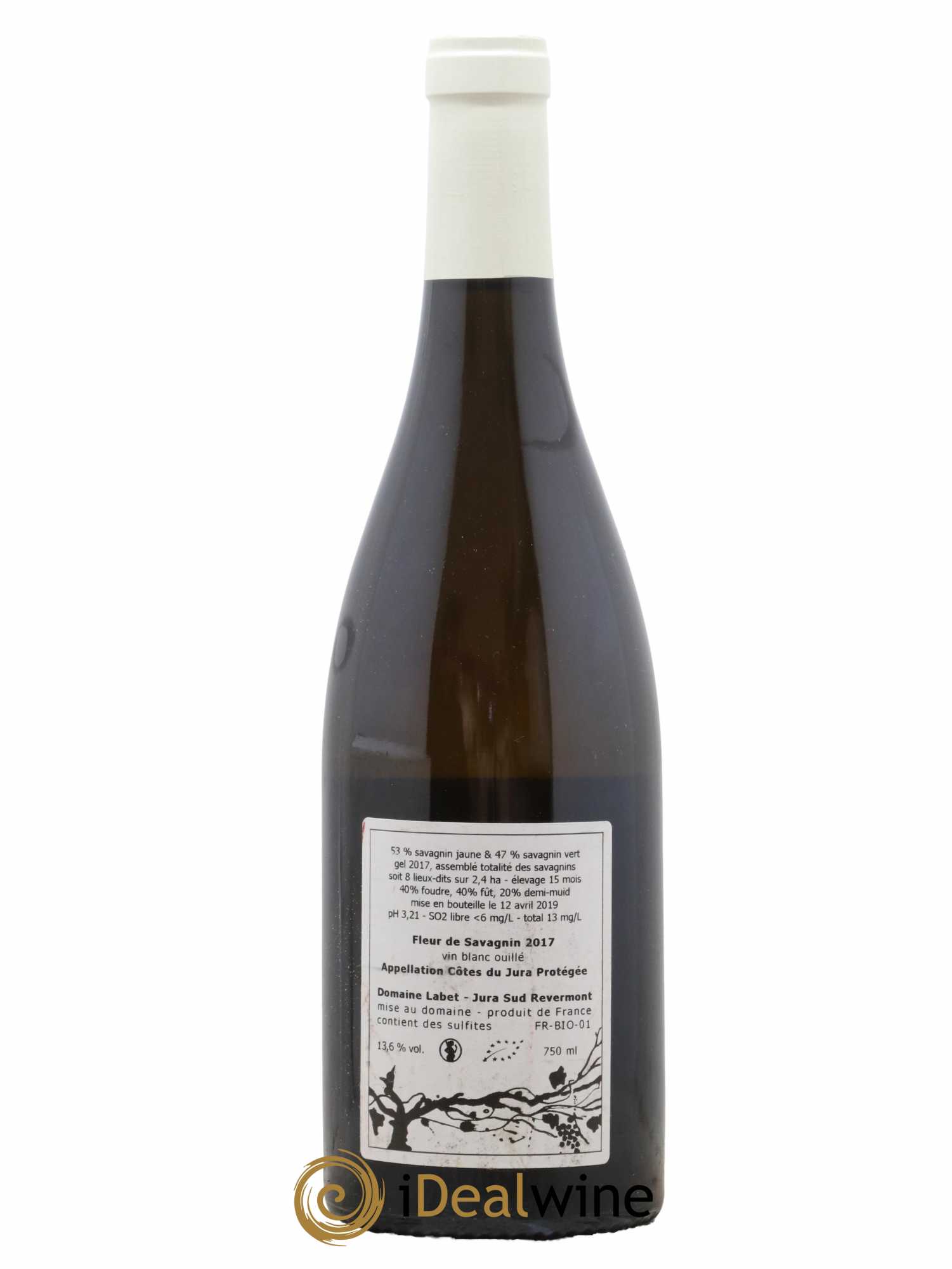Côtes du Jura Fleur de Savagnin Romain - Julien - Charline Labet 2017 - Lot de 1 bouteille - 1