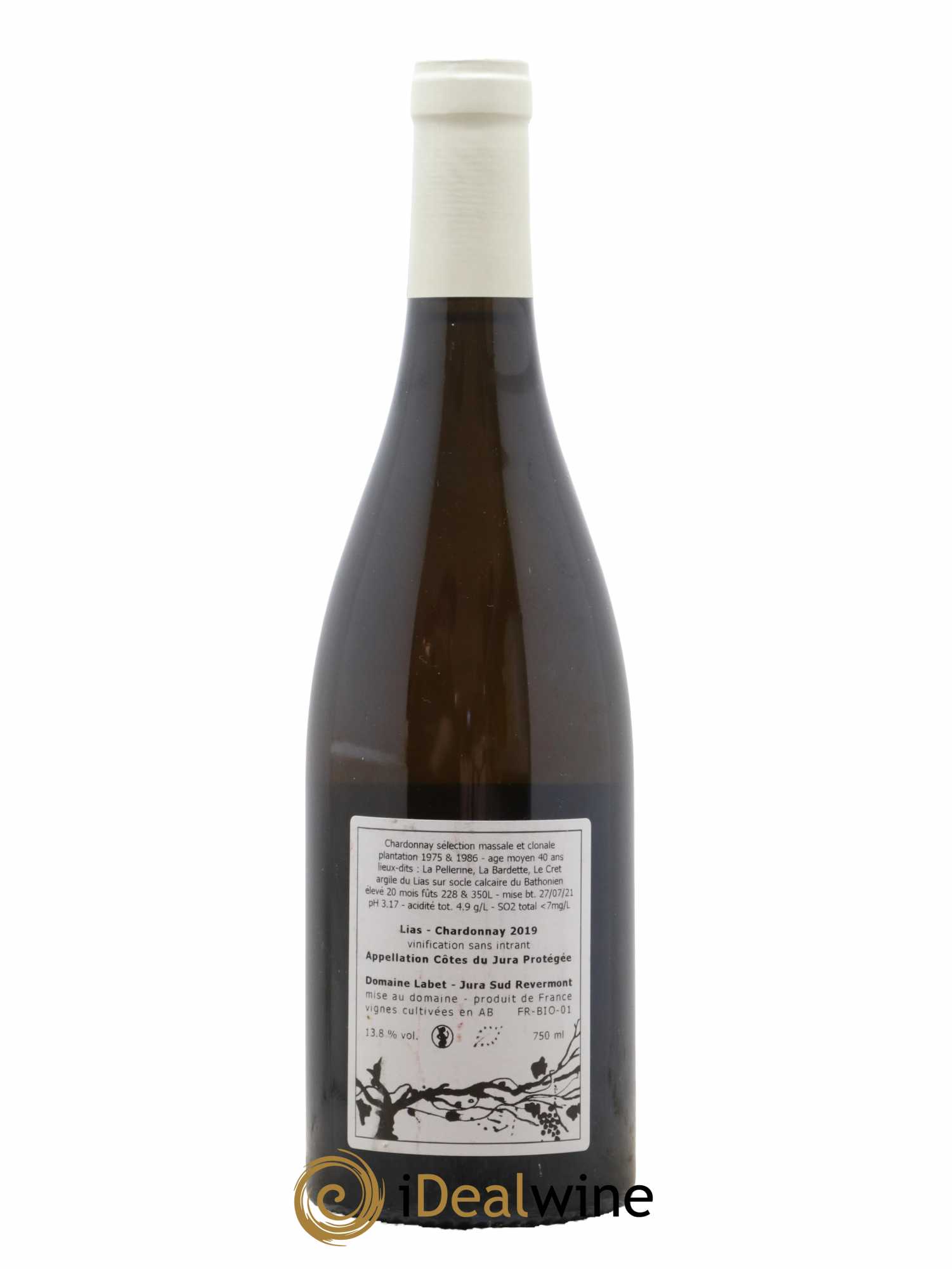 Côtes du Jura Chardonnay Lias Romain - Julien - Charline Labet 2019 - Lot de 1 bouteille - 1