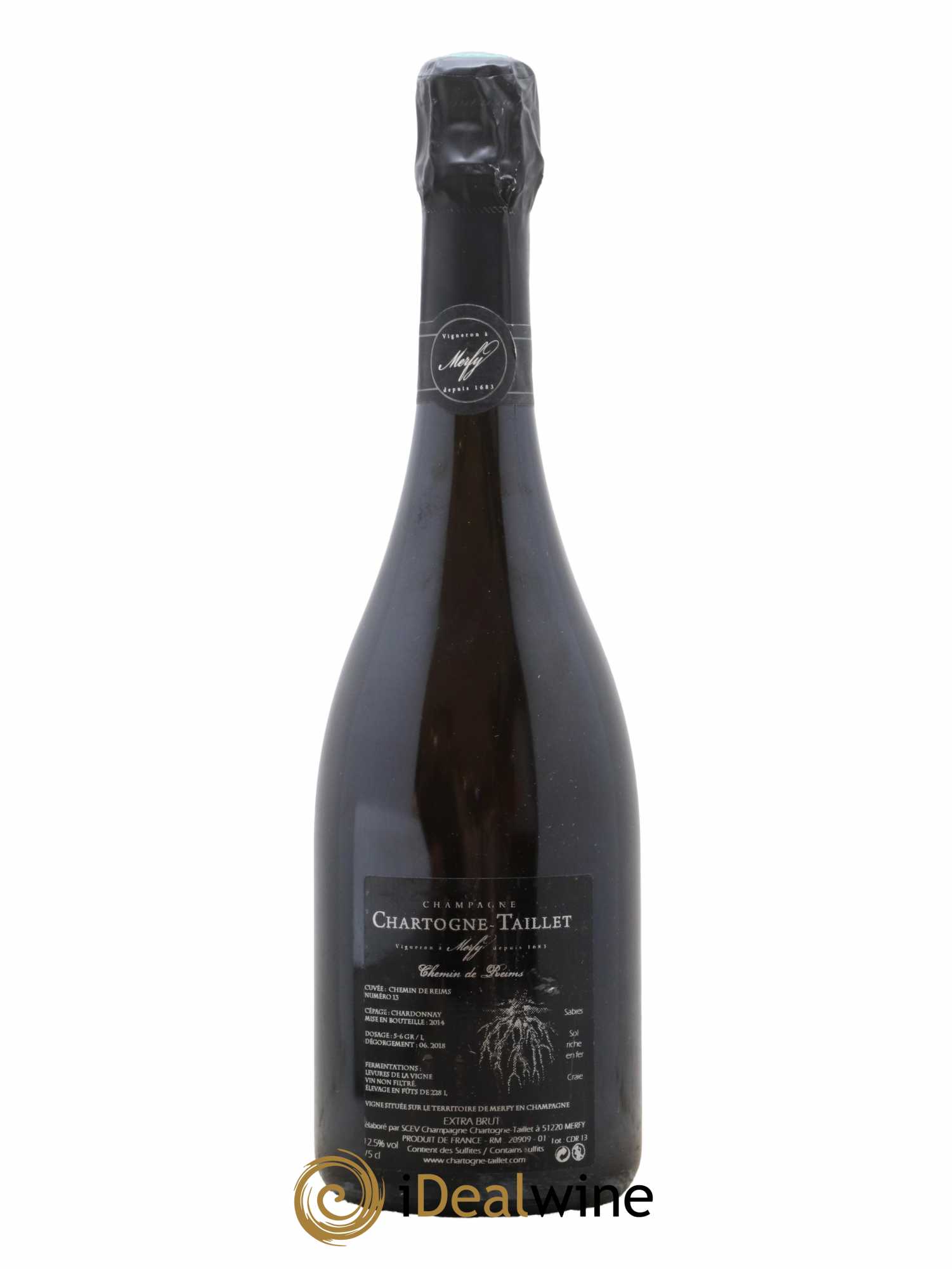 Champagne Les Chemins de Reims Chartogne Taillet - Lot de 1 bouteille - 1