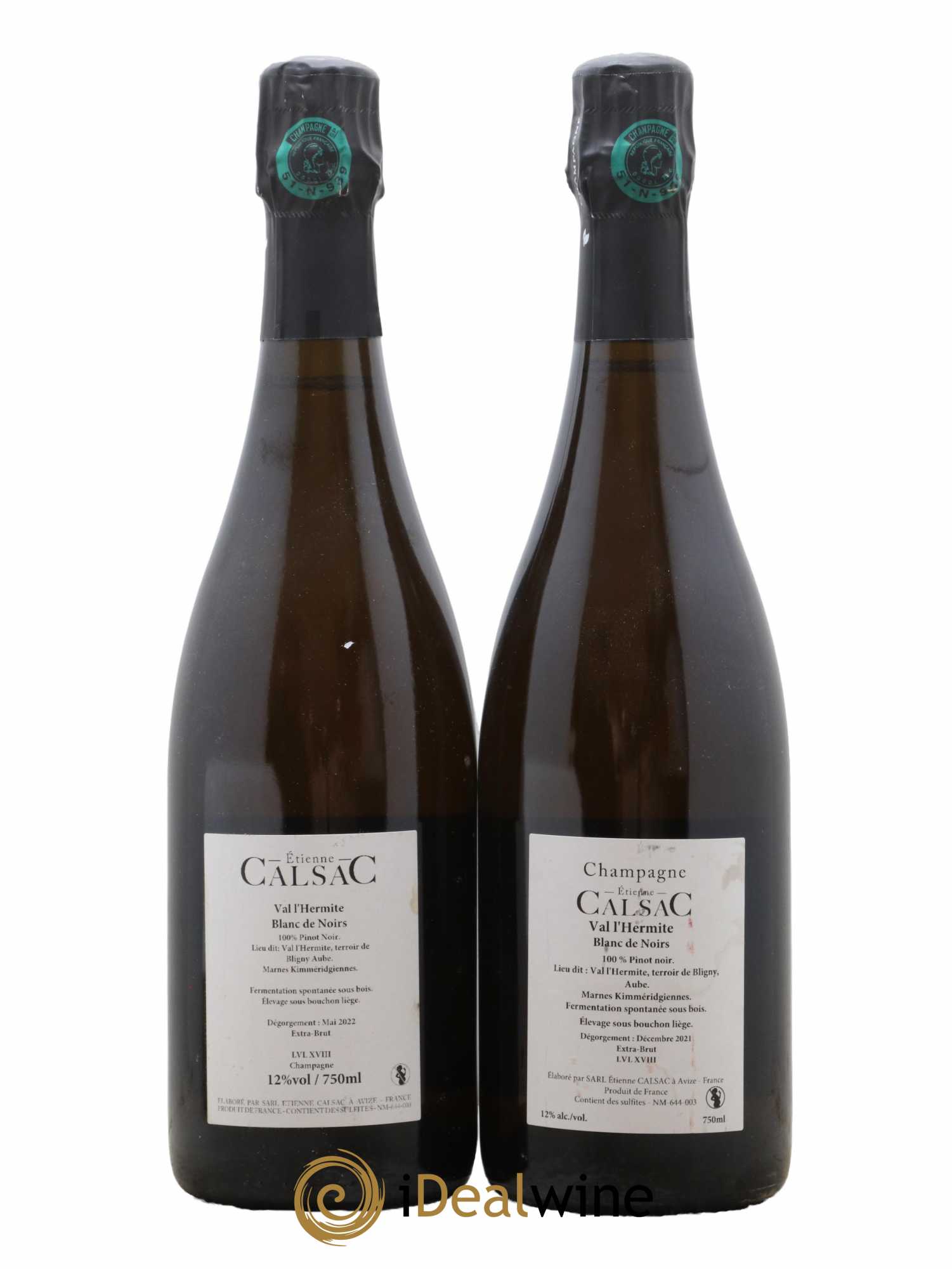Blanc de Noirs Val l'Hermite Etienne Calsac - Posten von 2 Flaschen - 1