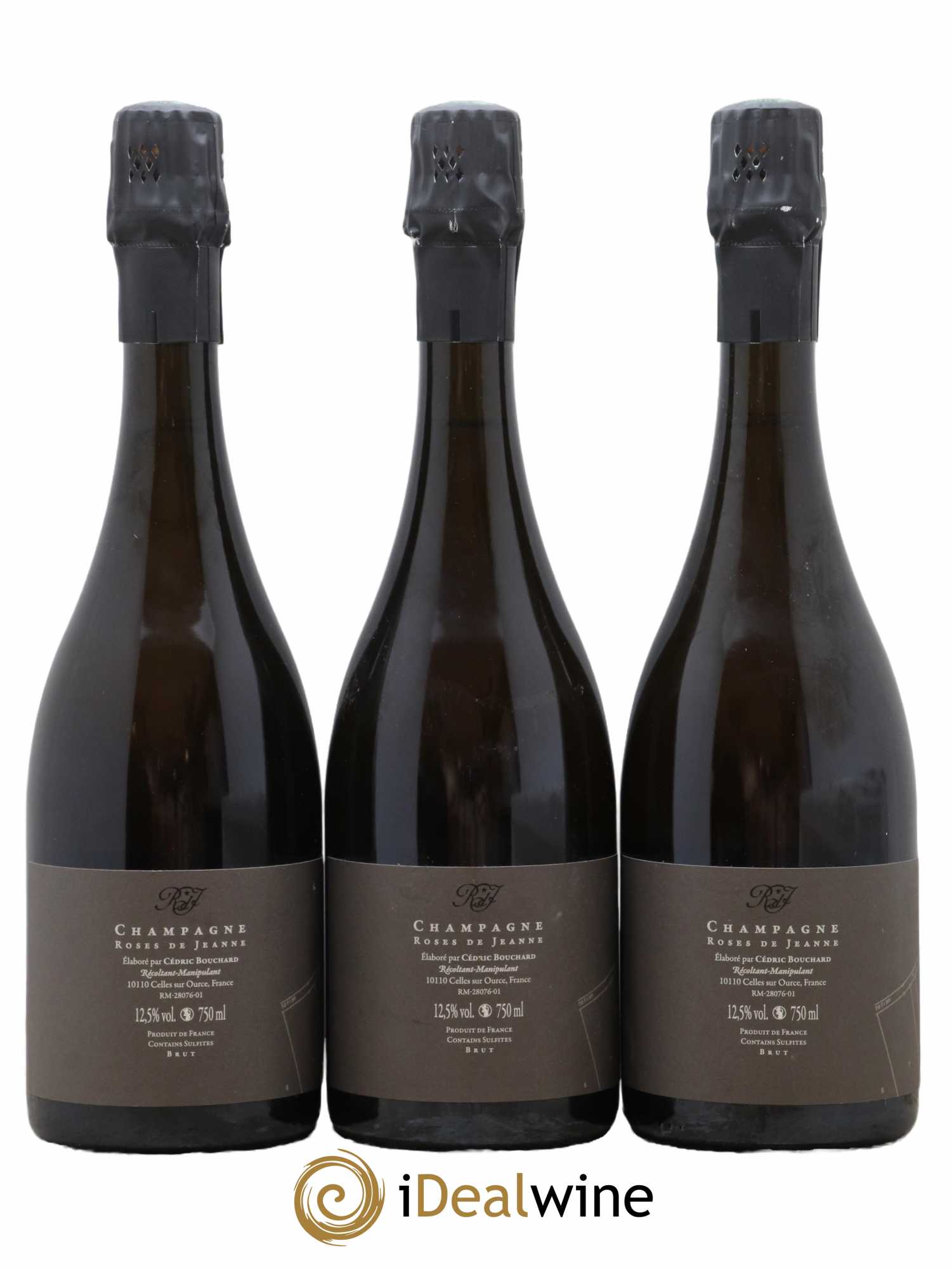Roses de Jeanne Côte de Val Vilaine Blanc de Noirs Cédric Bouchard 2020 - Lot of 3 bottles - 1