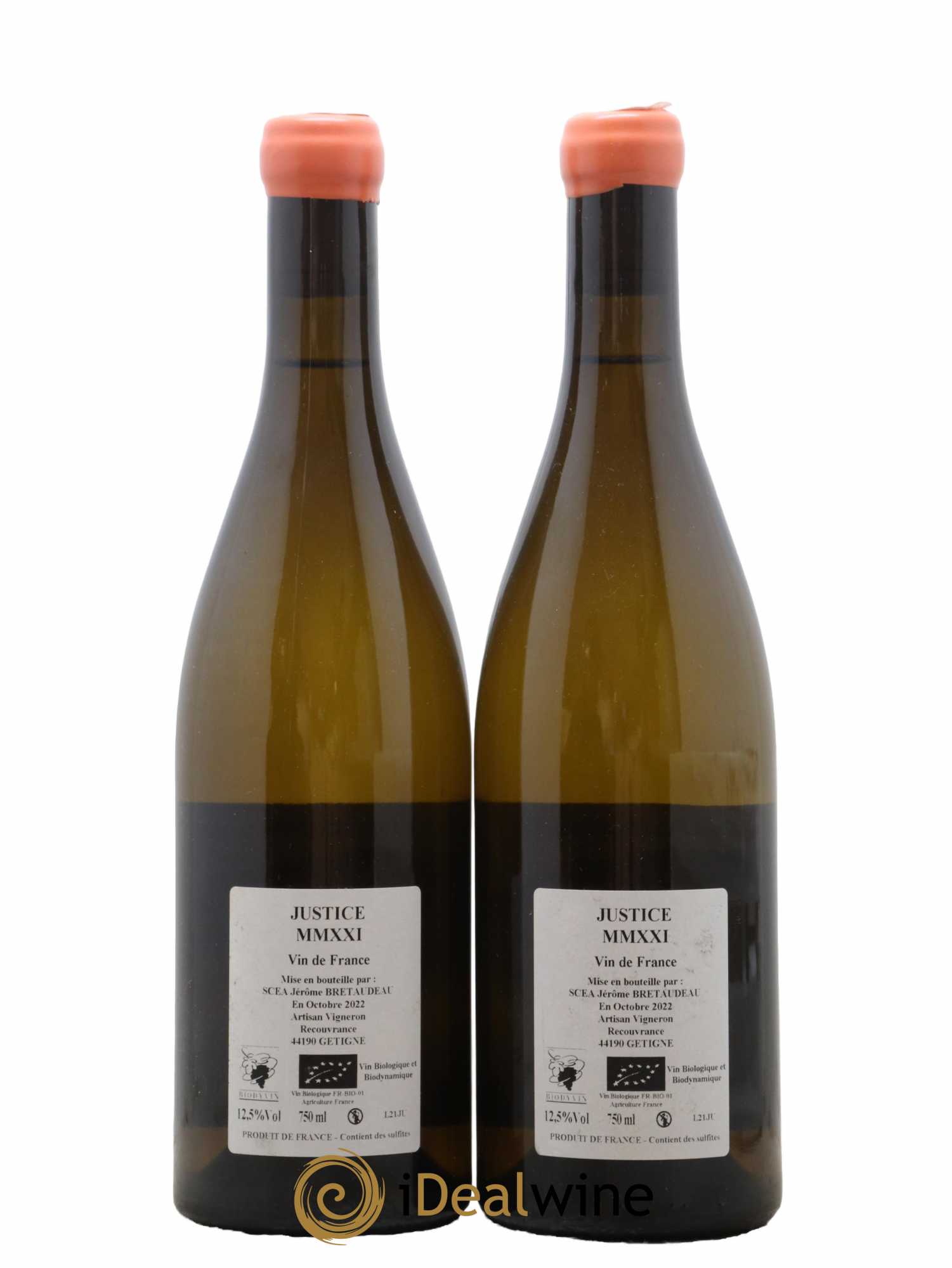 Vin de France La Justice Jérôme Bretaudeau - Domaine de Bellevue 2021 - Lot de 2 bouteilles - 1
