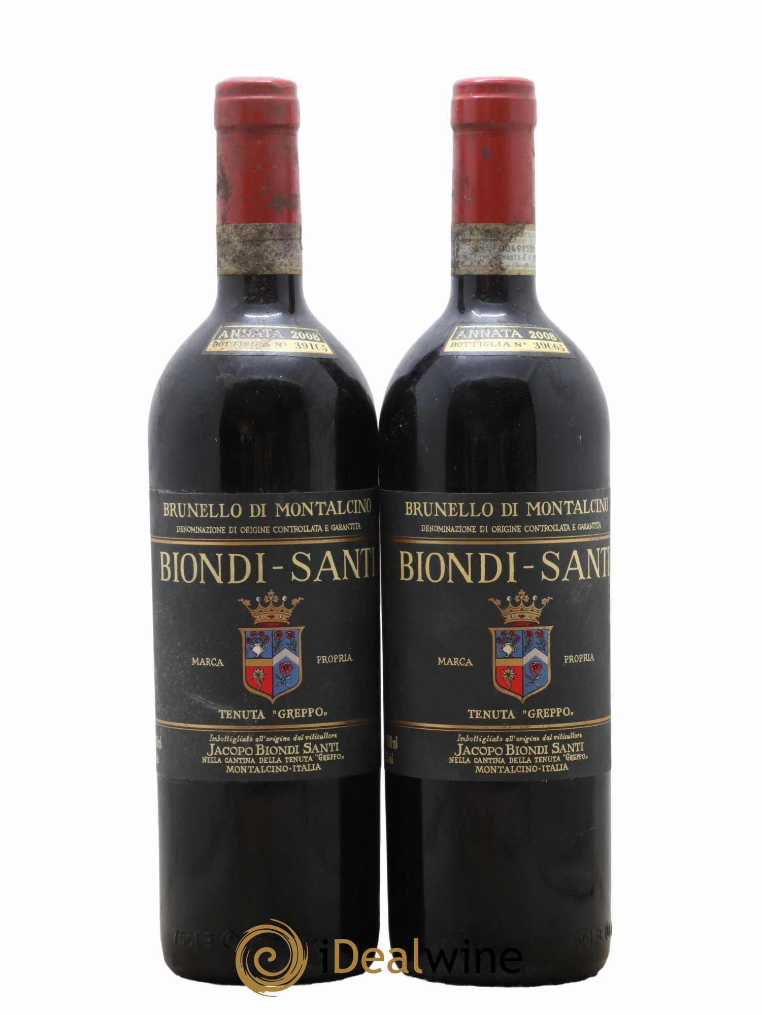 Brunello di Montalcino DOCG Biondi-Santi Tenuta Greppo 2008 - Lot de 2 bouteilles - 0