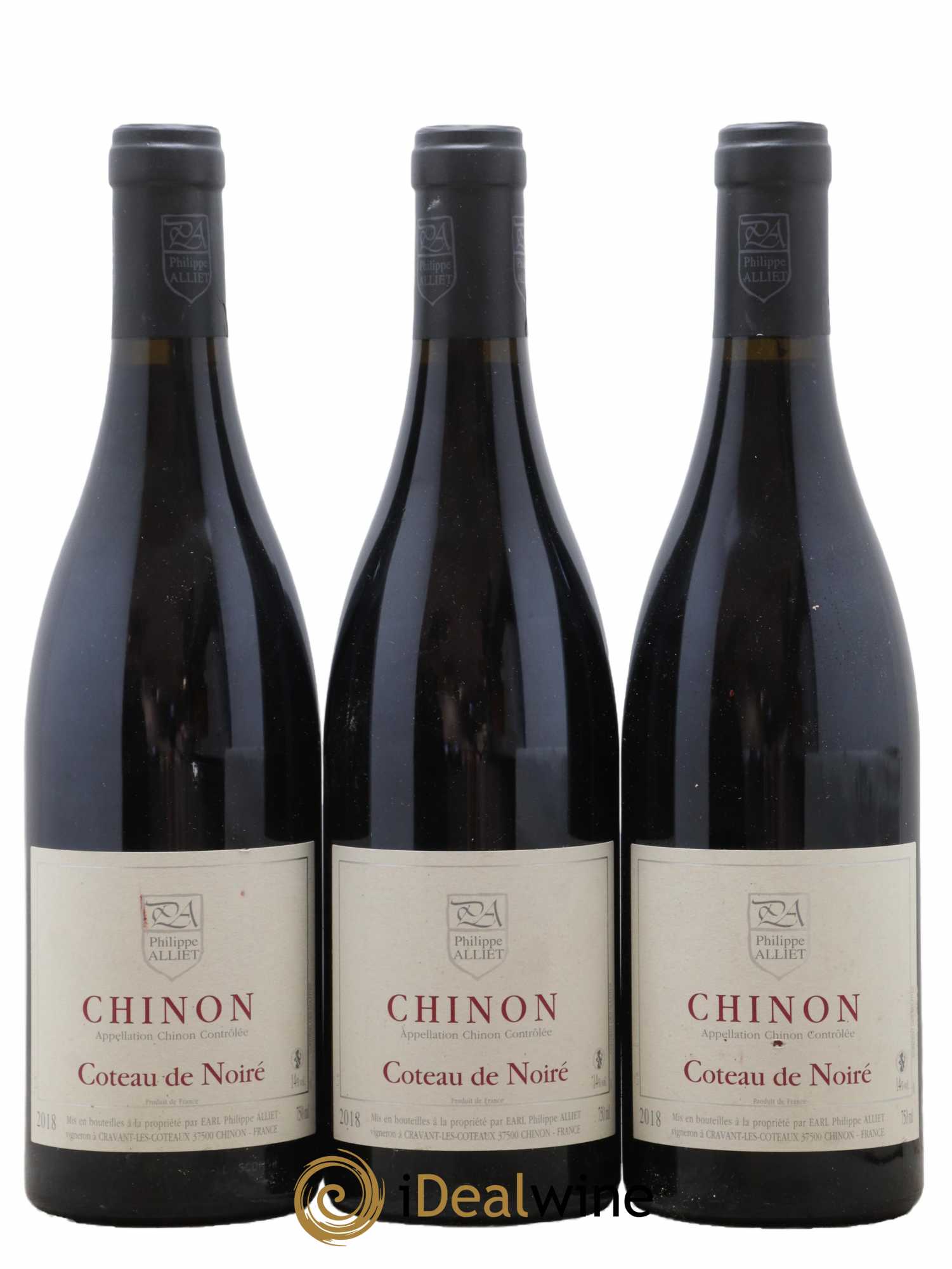 Chinon Coteau de Noiré Philippe Alliet 2018 - Lot de 3 bouteilles - 0