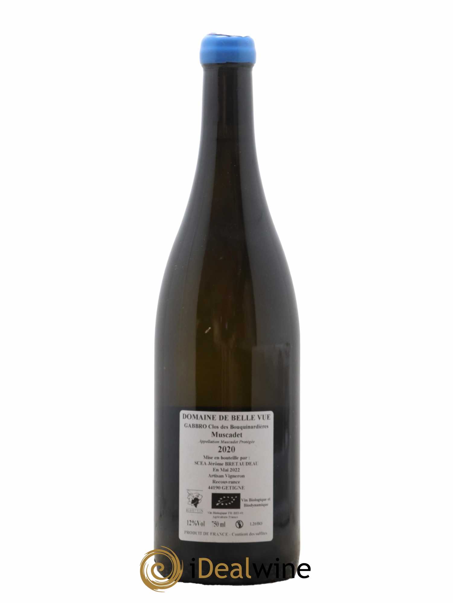 Muscadet-Sèvre-et-Maine Gabbro Clos des Bouquinardières Jérôme Bretaudeau - Domaine de Bellevue 2020 - Lot de 1 bouteille - 1