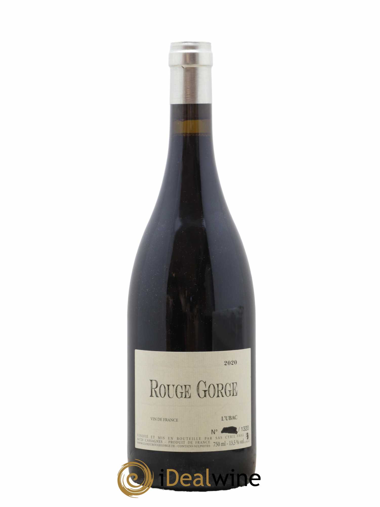 Côtes Catalanes Clos du Rouge Gorge L'Ubac Cyril Fhal 2020 - Lot de 1 bouteille - 0