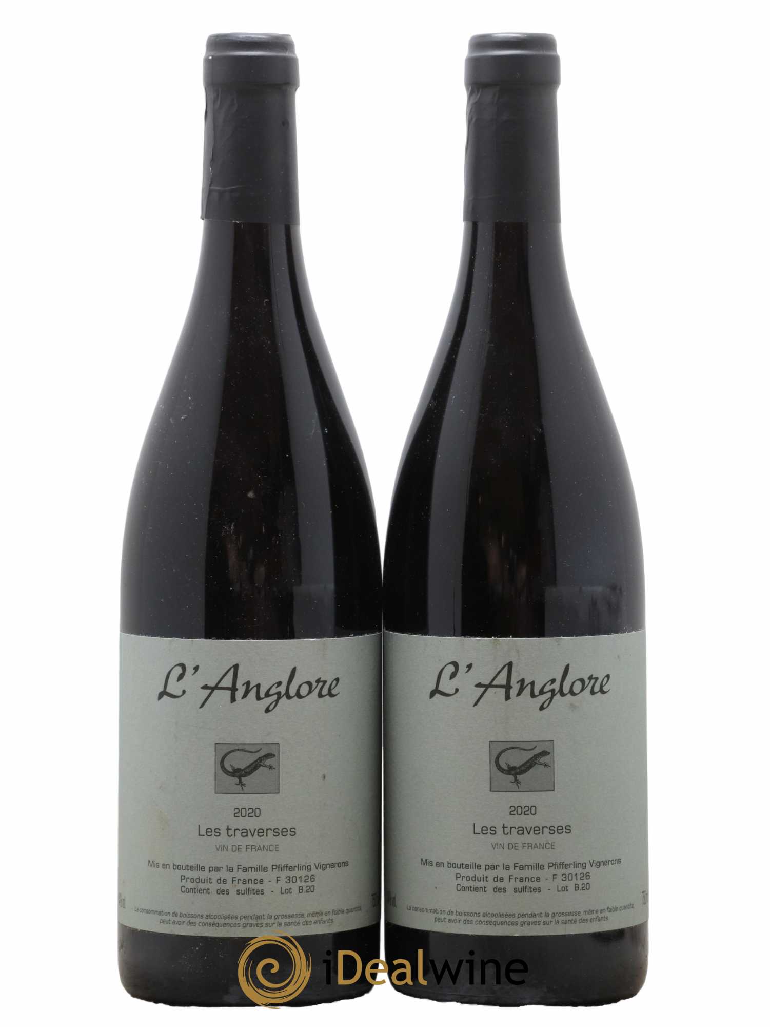 Vin de France Les Traverses L'Anglore 2020 - Lot de 2 bouteilles - 0