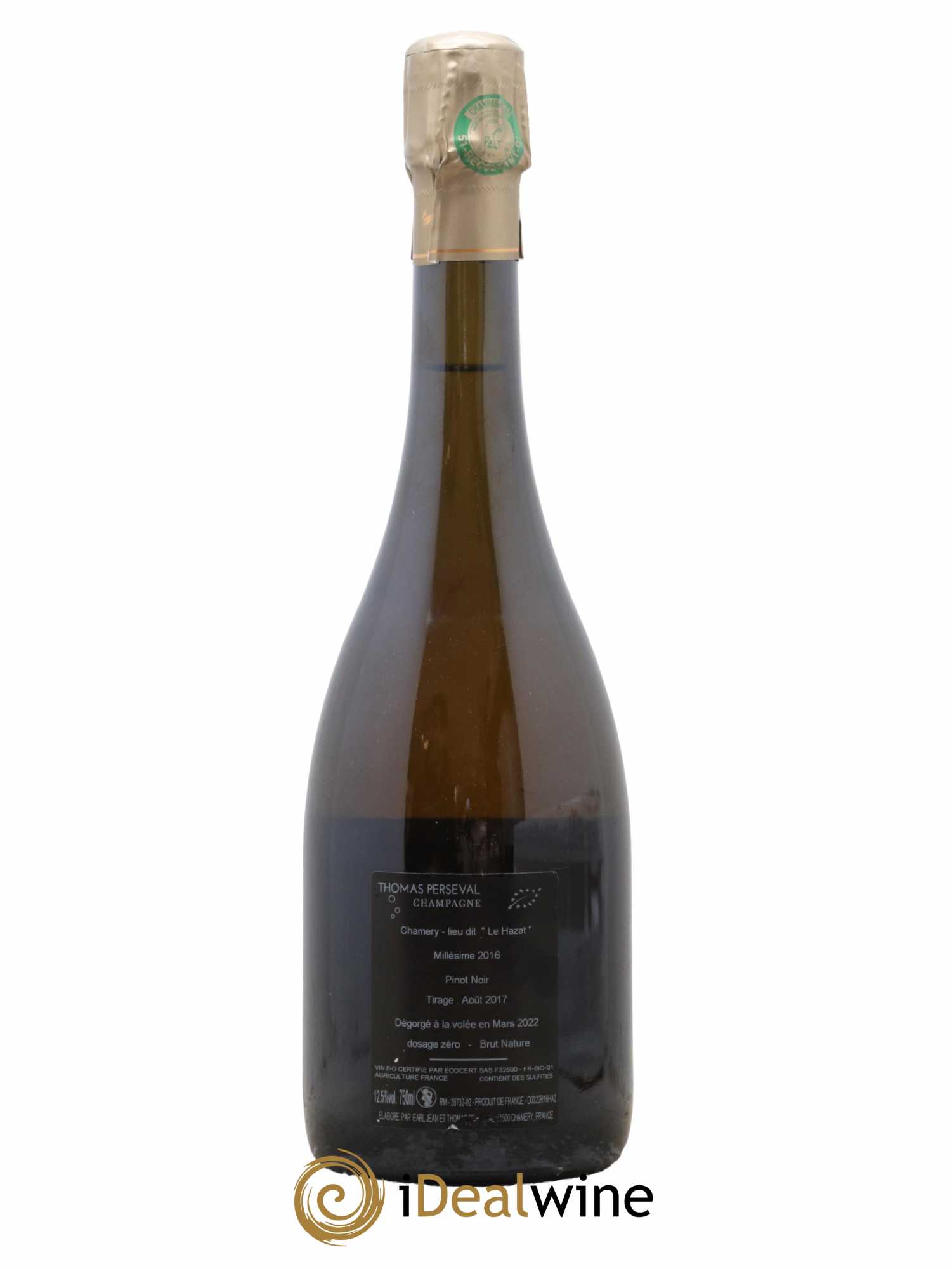 Champagne Le Hazat Thomas Perceval 2016 - Lot de 1 bouteille - 1