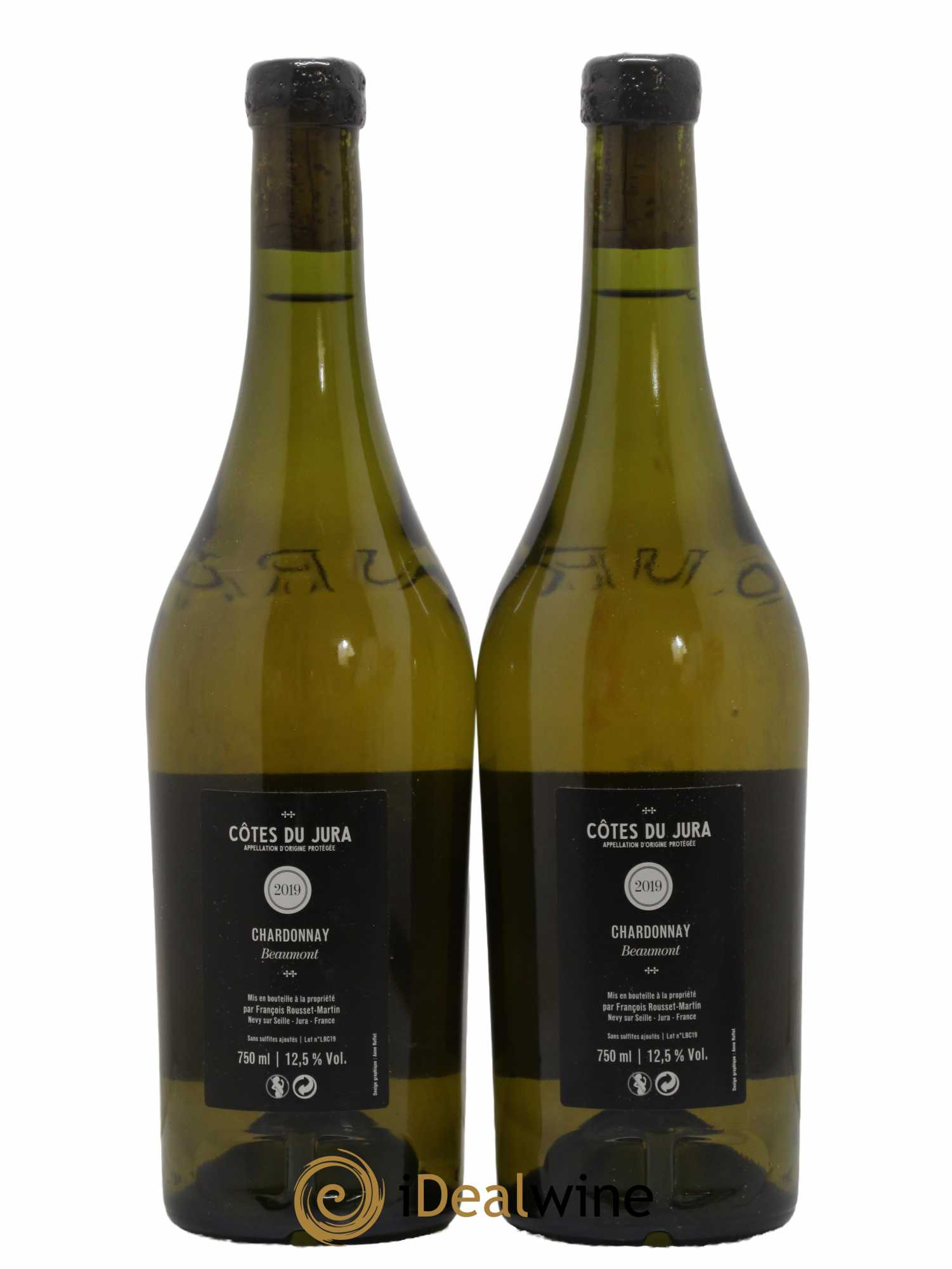 Côtes du Jura Chardonnay Beaumont François Rousset Martin 2019 - Lot de 2 bouteilles - 1