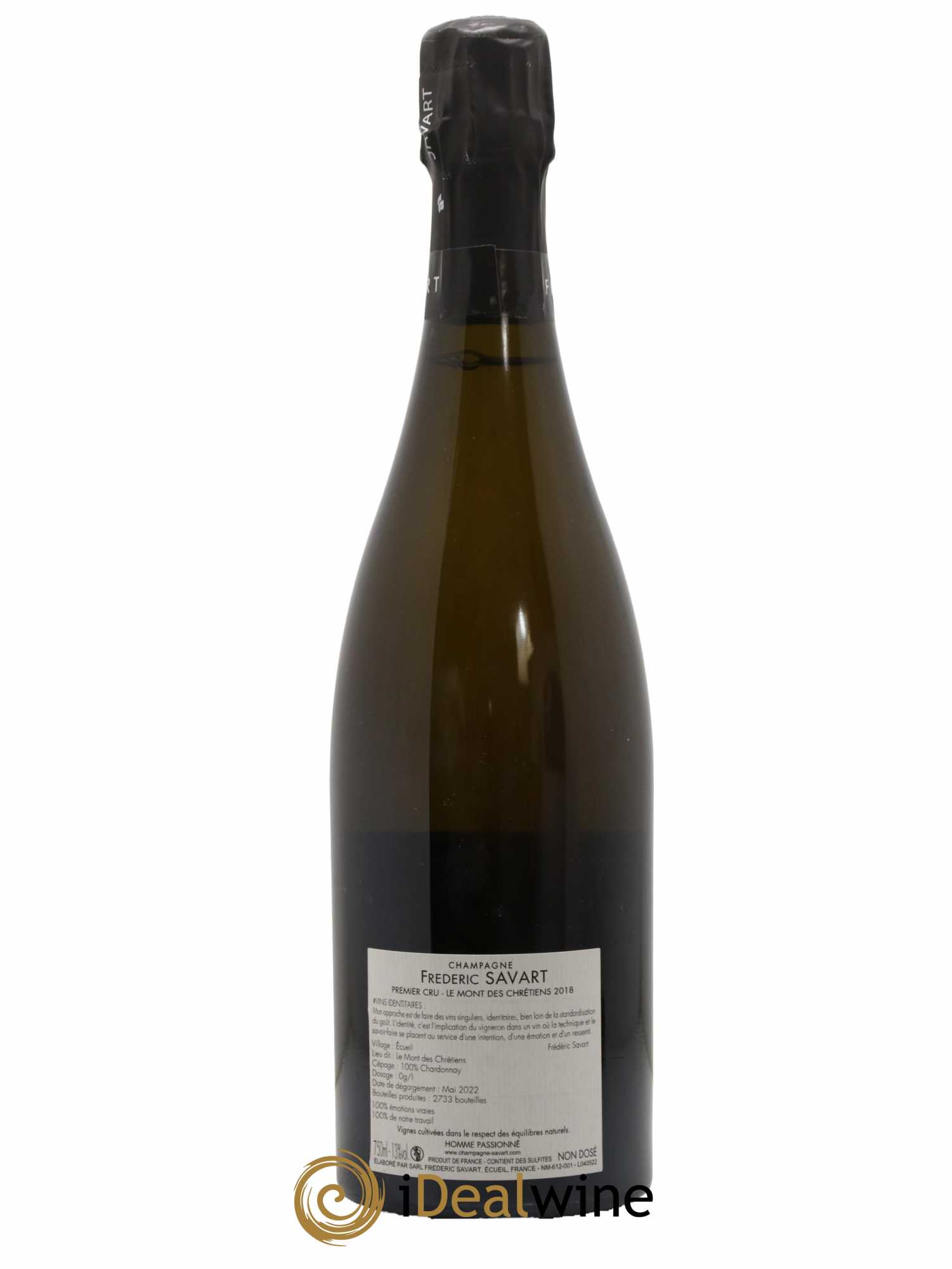 Le Mont des Chrétiens 1er Cru Extra-Brut Savart 2018 - Lot de 1 bouteille - 1