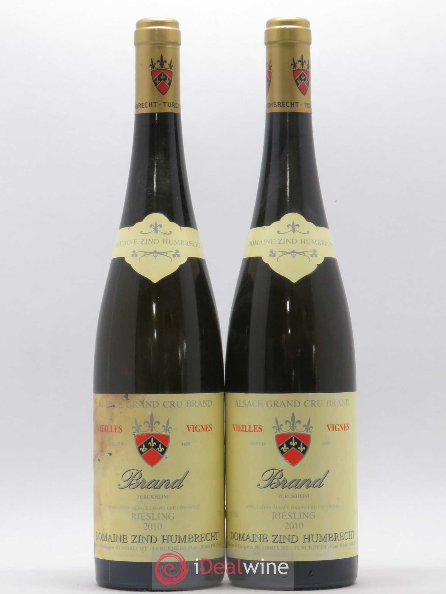 Alsace Riesling Grand Cru Brand Vieilles vignes Zind-Humbrecht (Domaine) 2010 - Lot de 2 bouteilles - 0