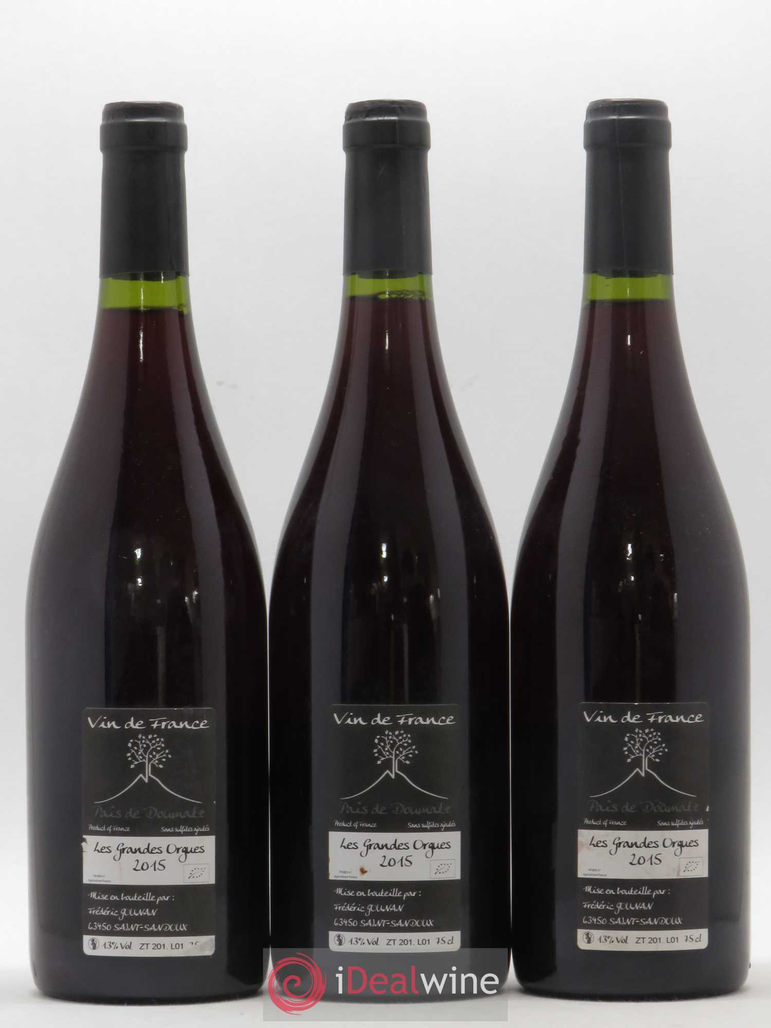 Vin de France Les Grandes Orgues Vignoble de l'Arbre Blanc 2015 - Lot de 3 bouteilles - 1
