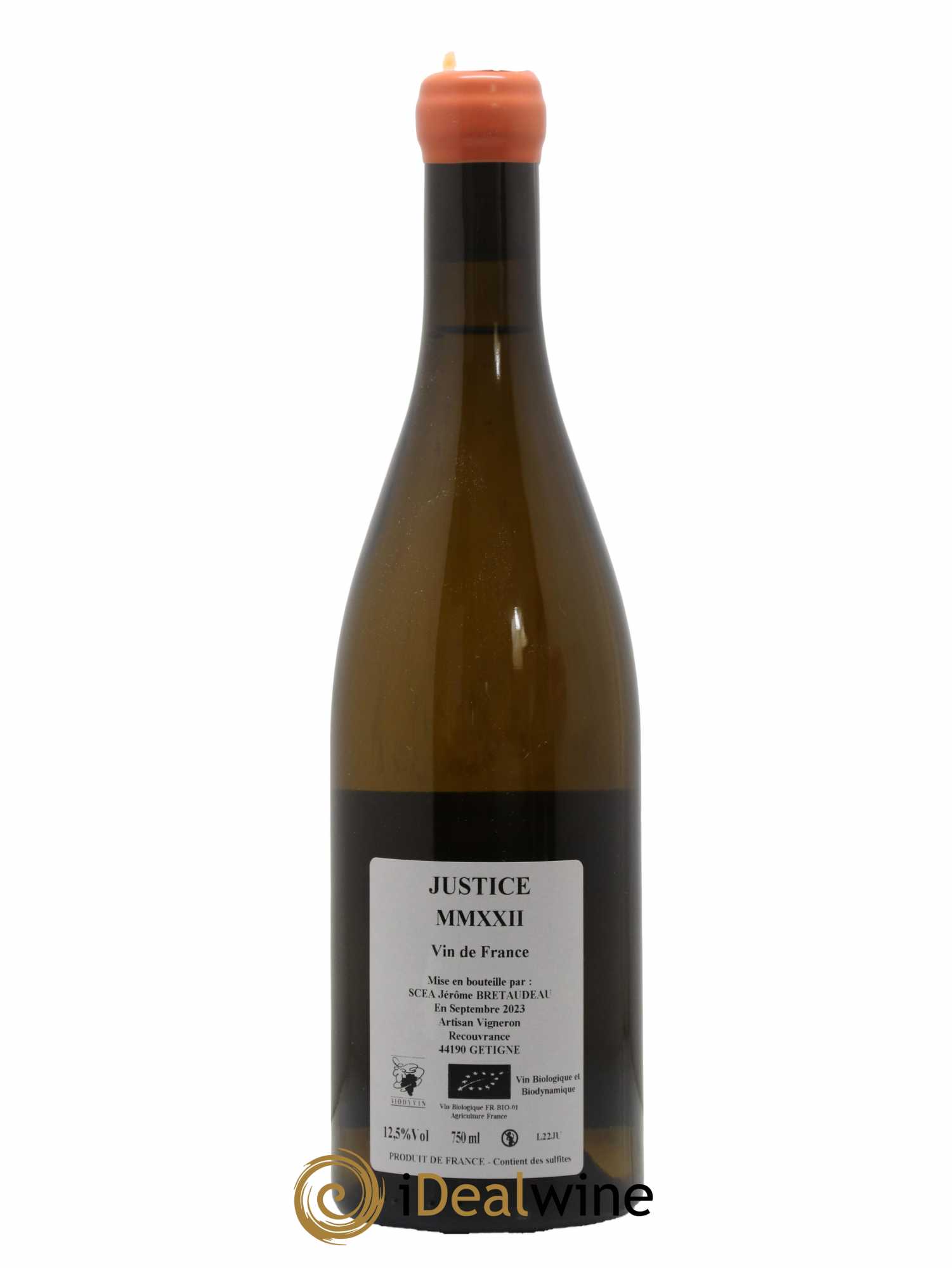 Vin de France La Justice Jérôme Bretaudeau - Domaine de Bellevue 2022 - Lot de 1 bouteille - 1
