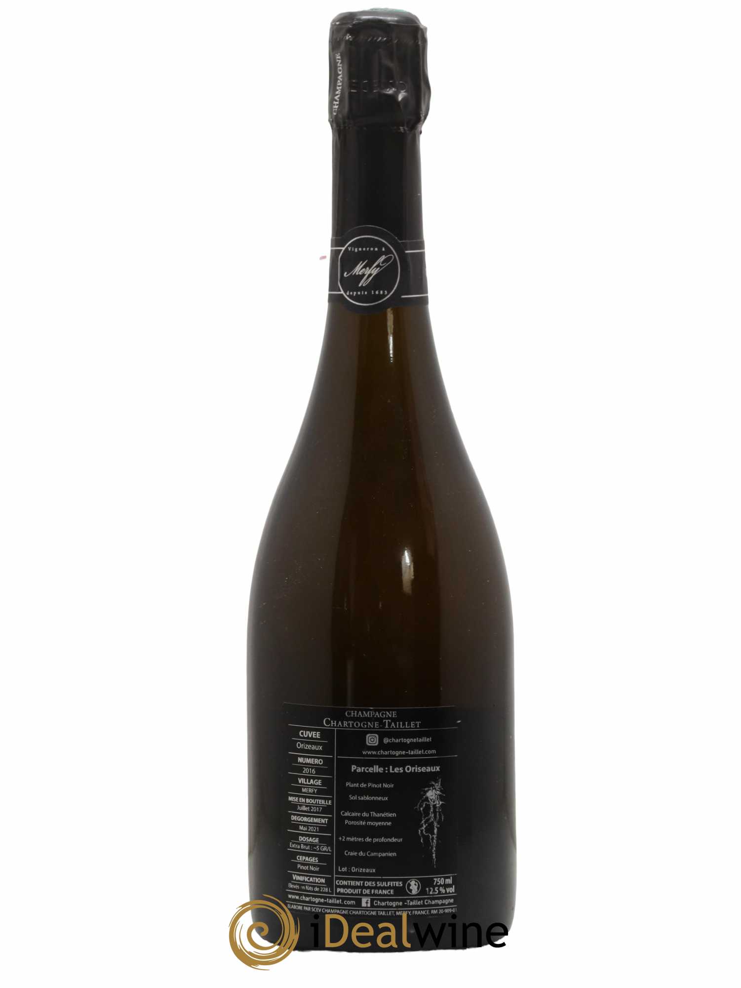 Les Orizeaux Chartogne-Taillet 2016 - Lot de 1 bouteille - 1