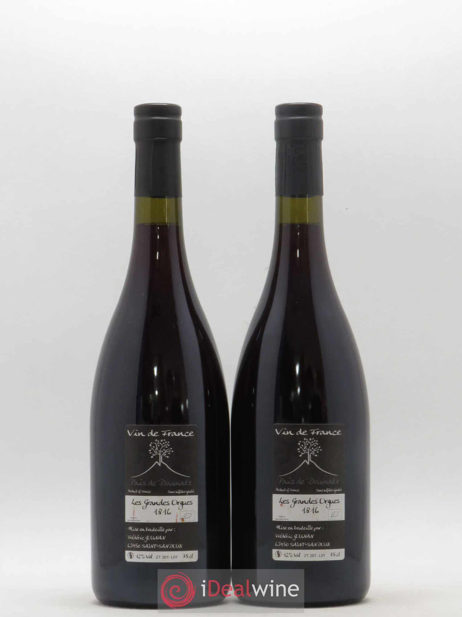 Vin de France Les Grandes Orgues Vignoble de l'Arbre Blanc 2016 - Lot de 2 bouteilles - 1