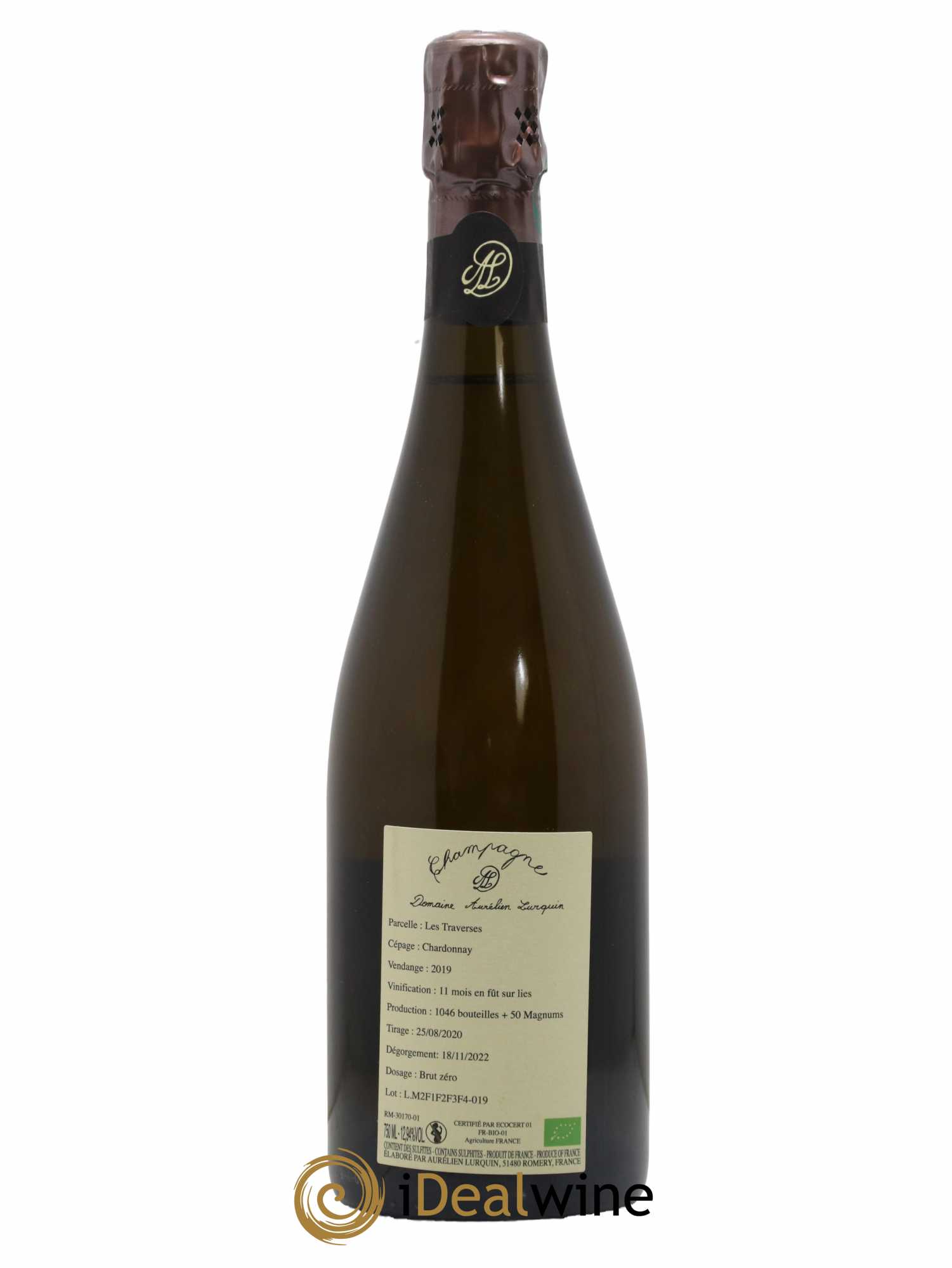 Champagne Les Traverses Domaine Aurélien Lurquin 2019 - Lot de 1 bouteille - 1