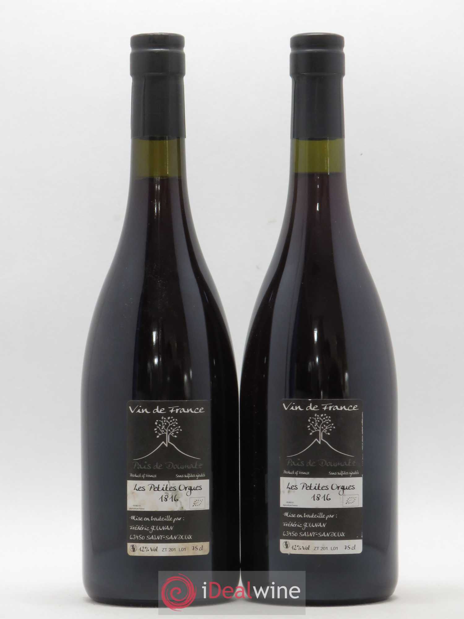 Vin de France Les Petites Orgues Vignoble de l'Arbre Blanc (sans prix de réserve) 2016 - Lot de 2 bouteilles - 1