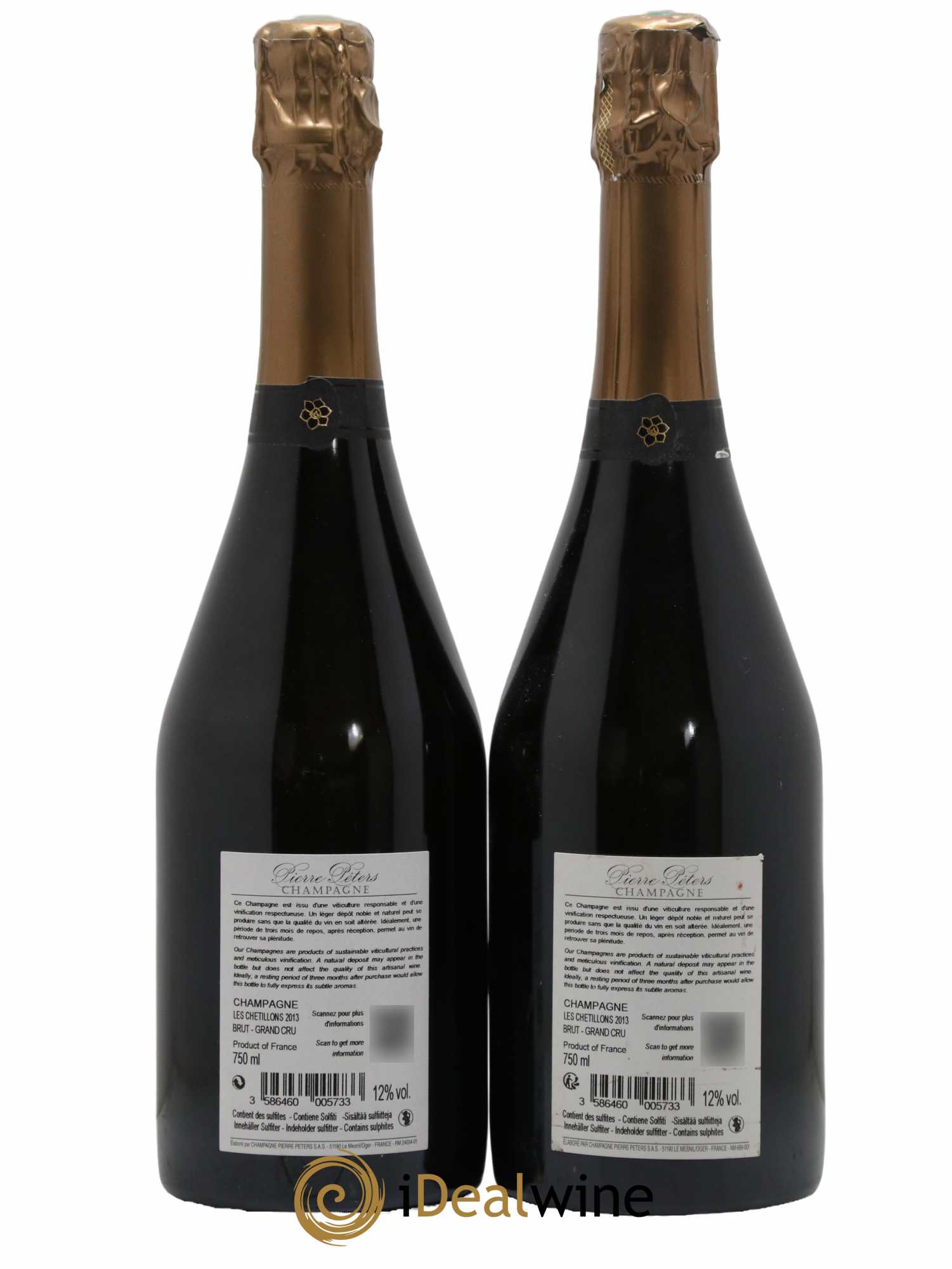 Cuvée Spéciale les Chétillons Blanc de Blancs Brut Pierre Péters 2013 - Posten von 2 Flaschen - 1