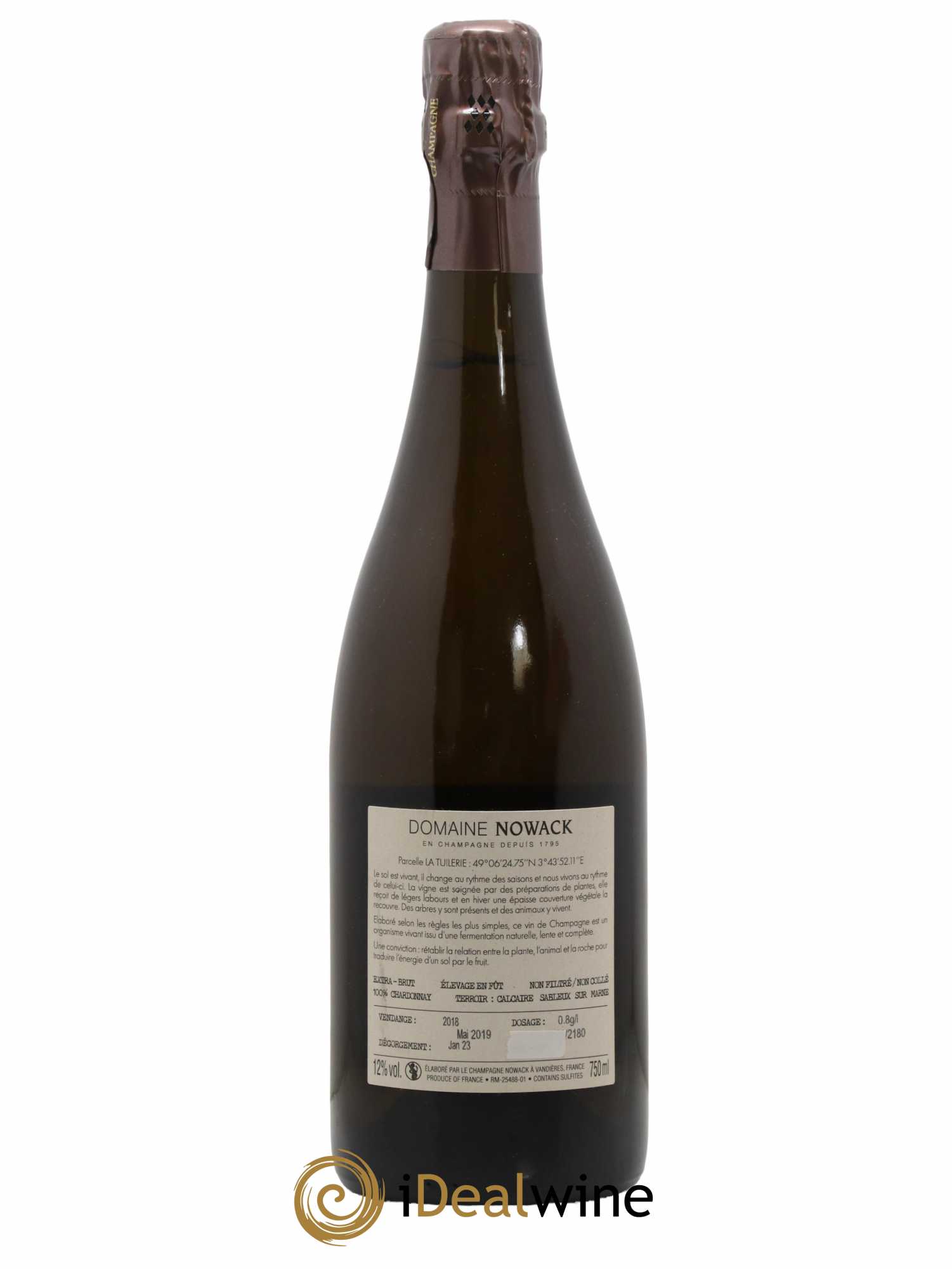 Champagne La Tuilerie Maison Nowack 2018 - Lot de 1 bouteille - 1