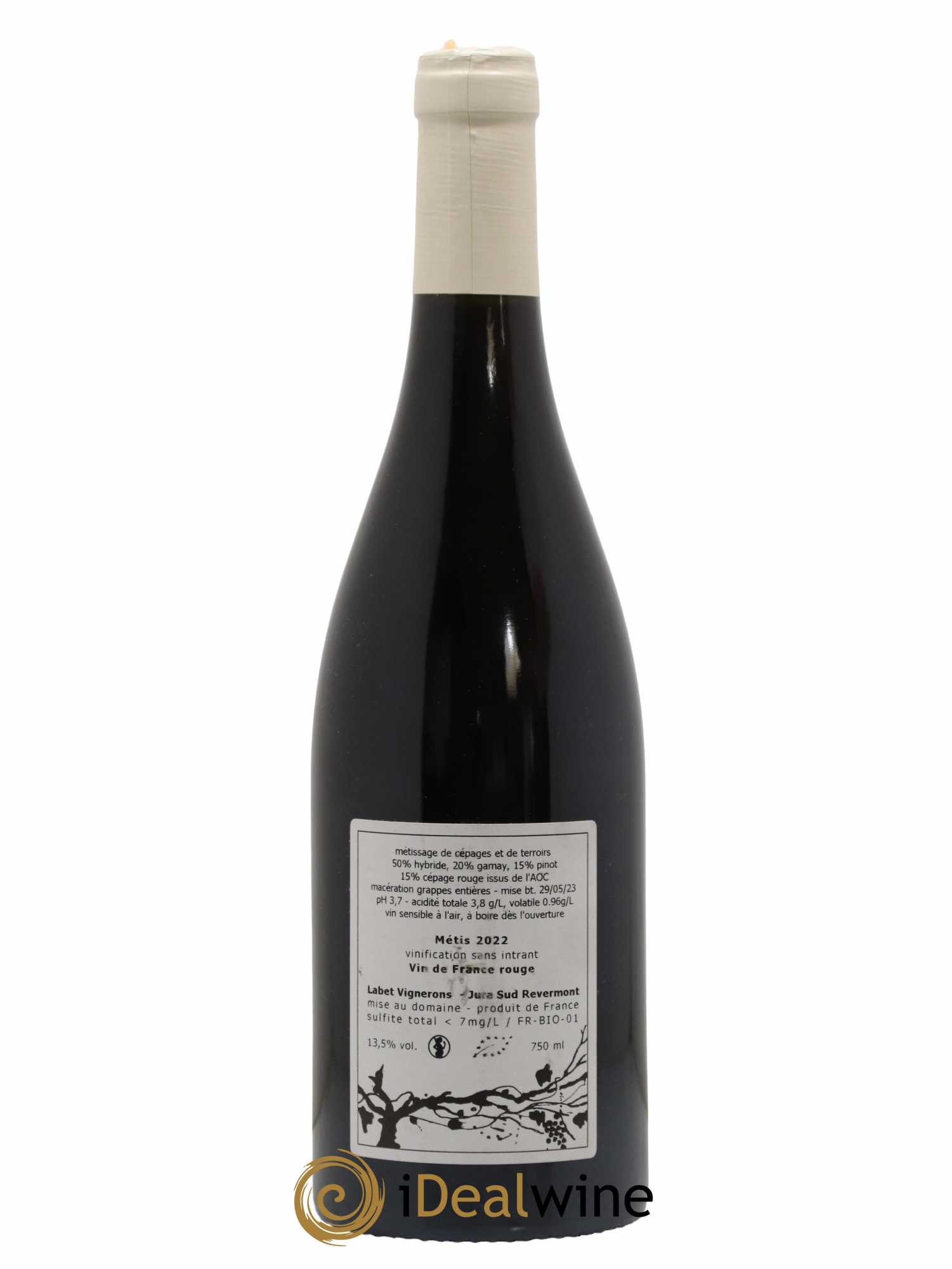 Vin de France Métis Romain - Julien - Charline Labet 2022 - Lot de 1 bouteille - 1