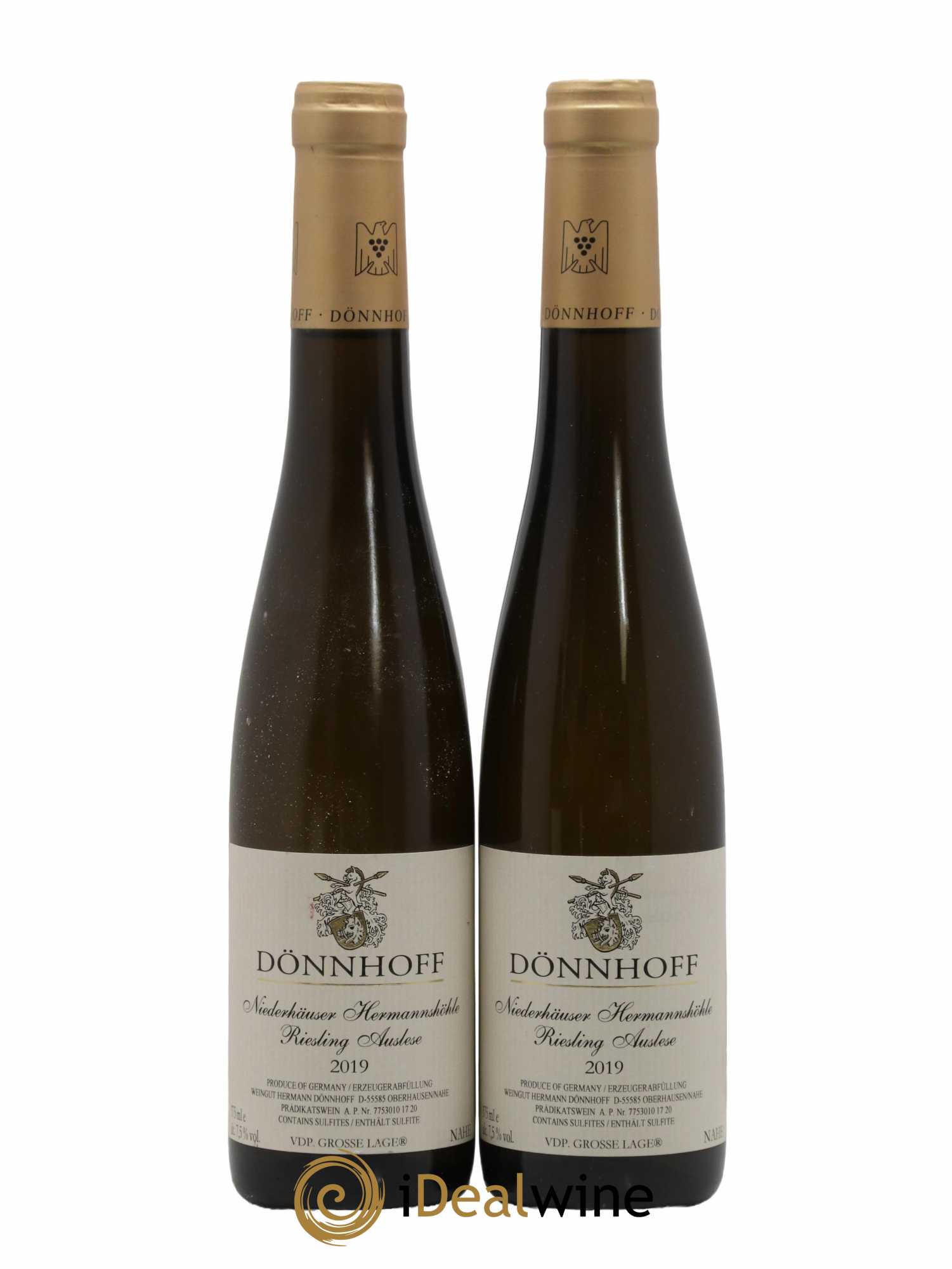Allemagne Nahe Niederhauser Hermannshohle Riesling Auslese Donnhoff 2019 - Posten von 2 Demi-Flaschen - 0