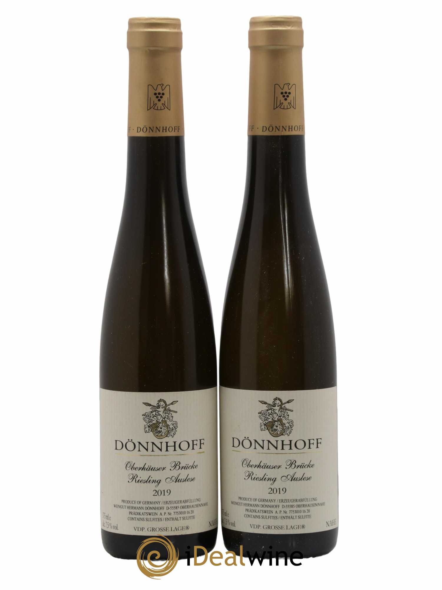 Allemagne Nahe Riesling Oberhaüser Brücke Auslese Donnhoff 2019 - Posten von 2 Demi-Flaschen - 0