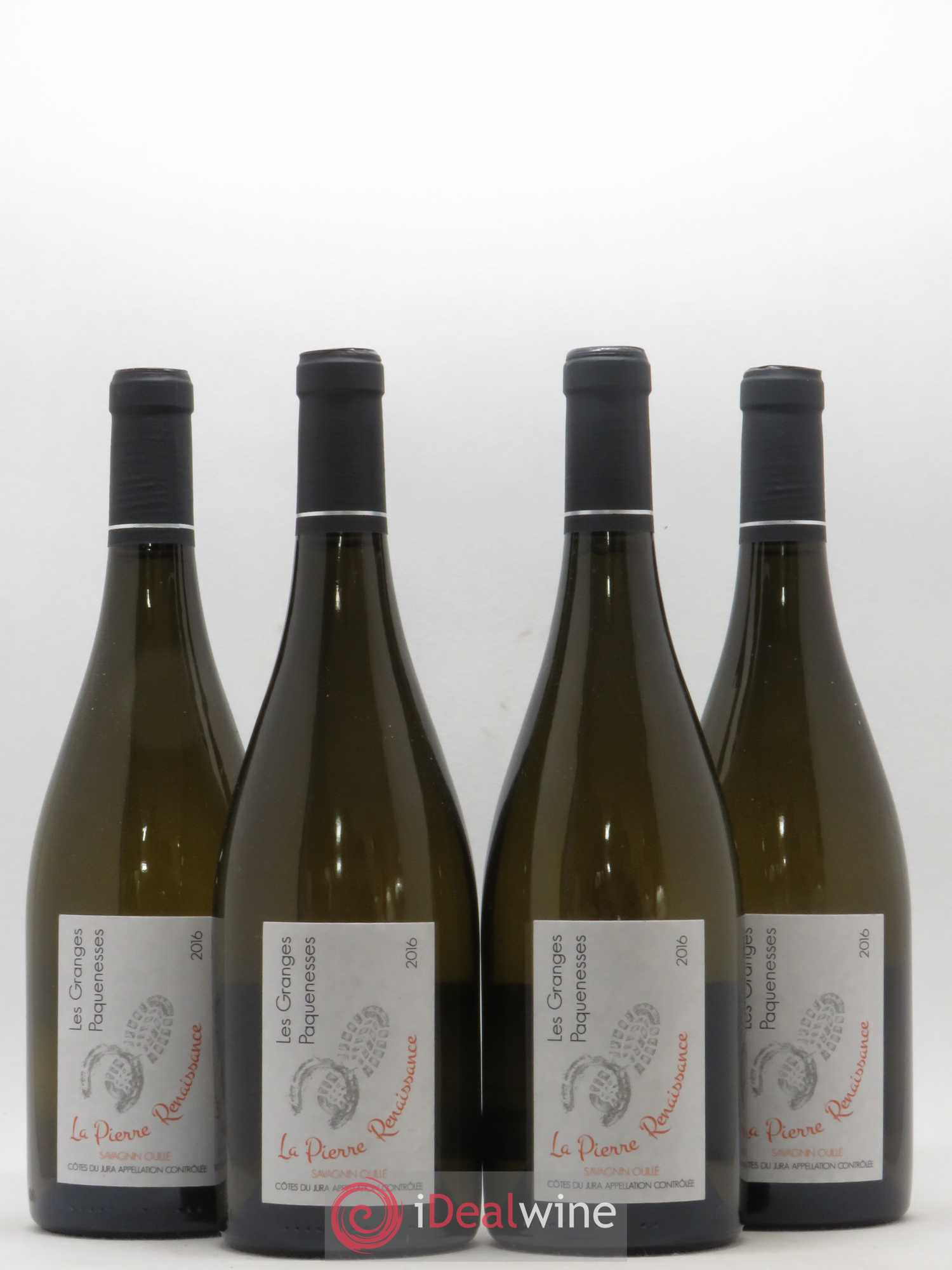 Côtes du Jura Savagnin La Pierre Les Granges Paquenesses Renaissance 2016 - Lot de 4 bouteilles - 0