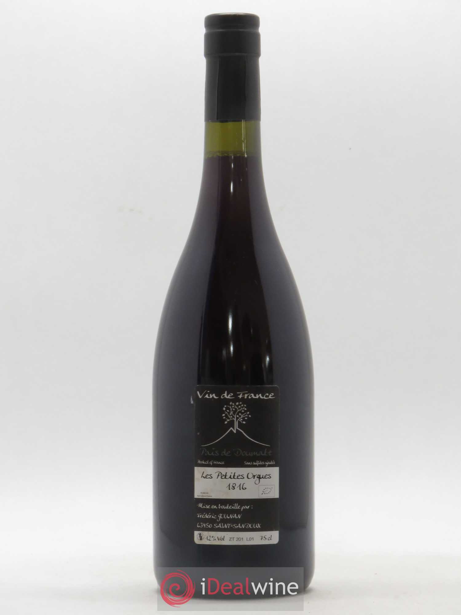 Vin de France Les Petites Orgues Vignoble de l'Arbre Blanc (sans prix de réserve) 2016 - Lot de 1 bouteille - 1