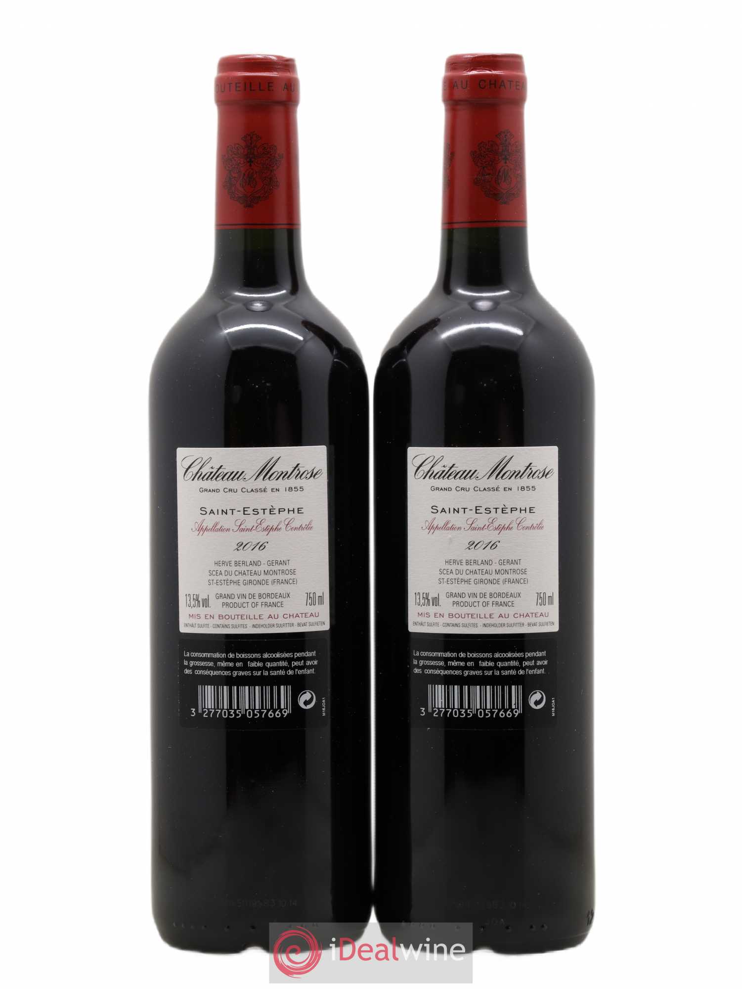 Château Montrose 2ème Grand Cru Classé 2016 - Lot de 2 bouteilles - 1