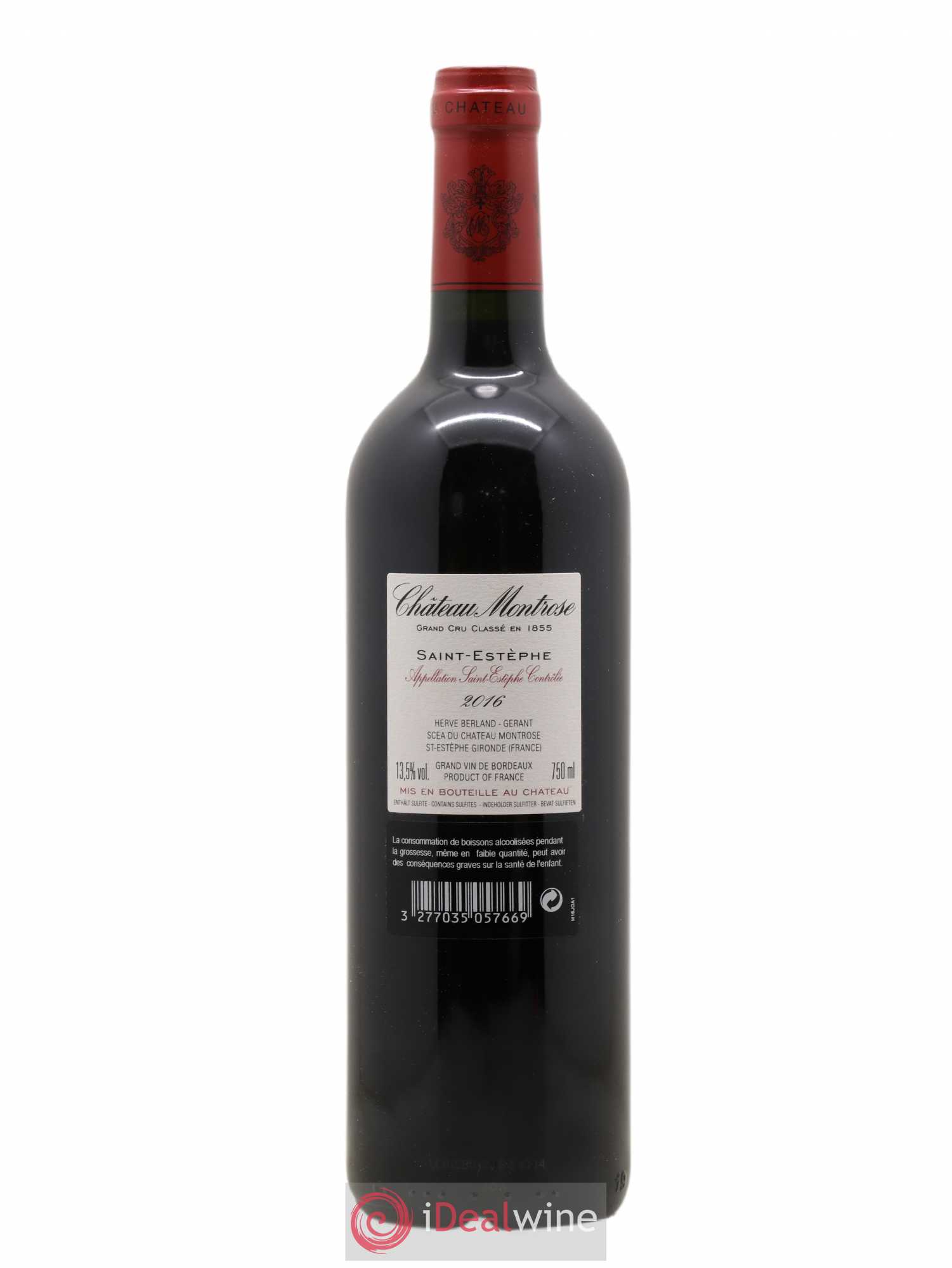 Château Montrose 2ème Grand Cru Classé 2016 - Lot de 1 bouteille - 1